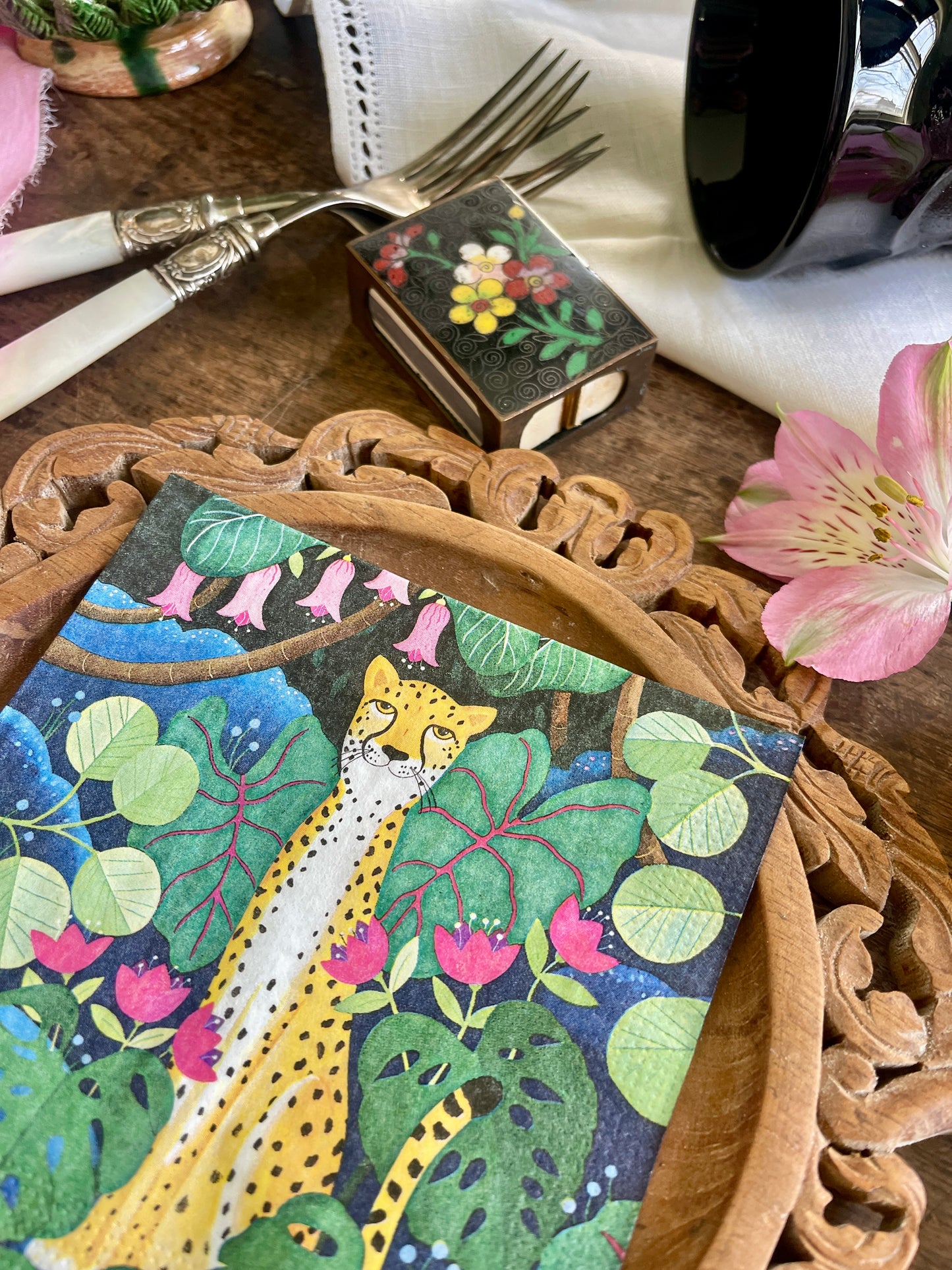 Cheetah Beverage Paper Napkin