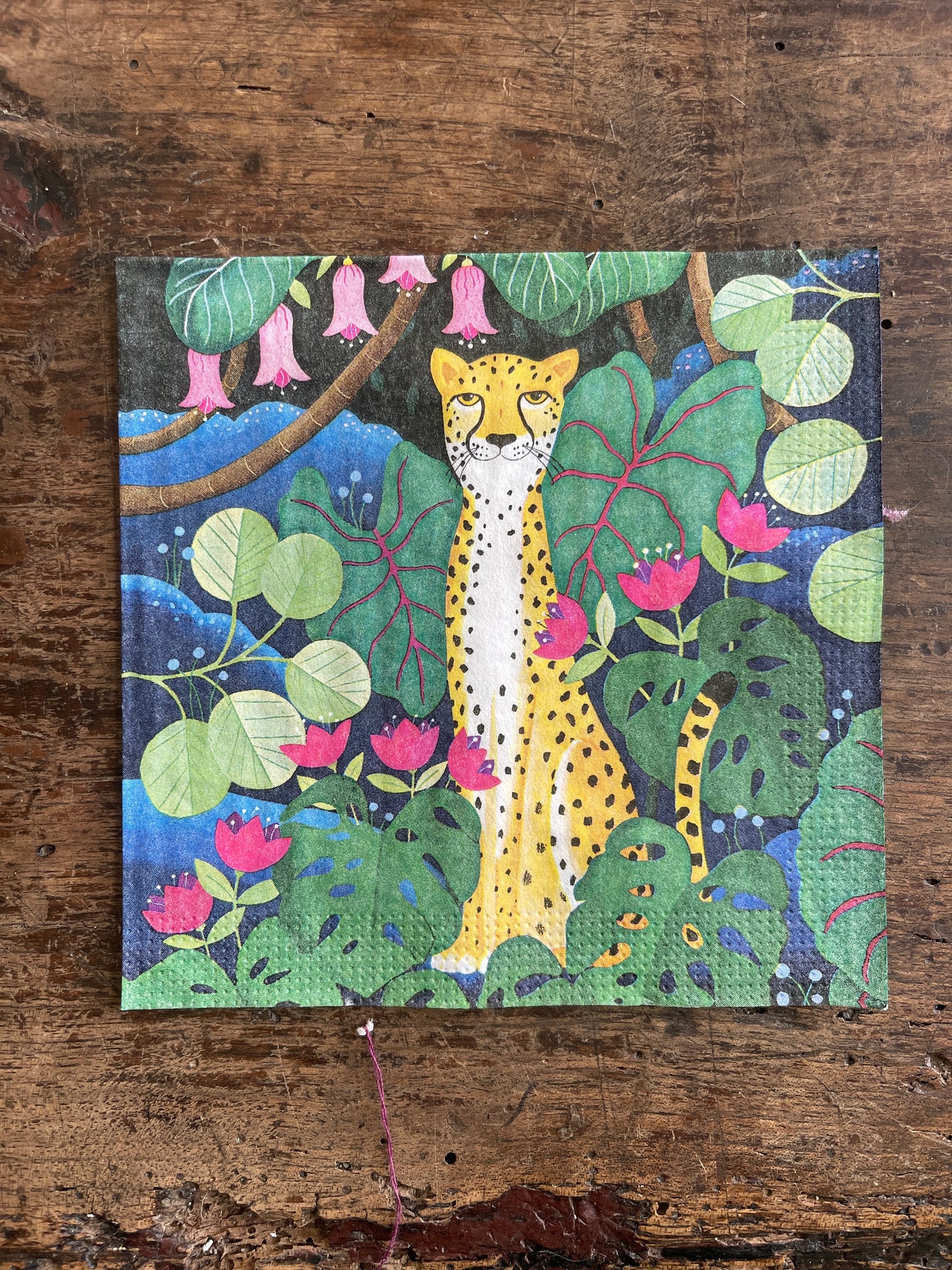 Cheetah Beverage Paper Napkin