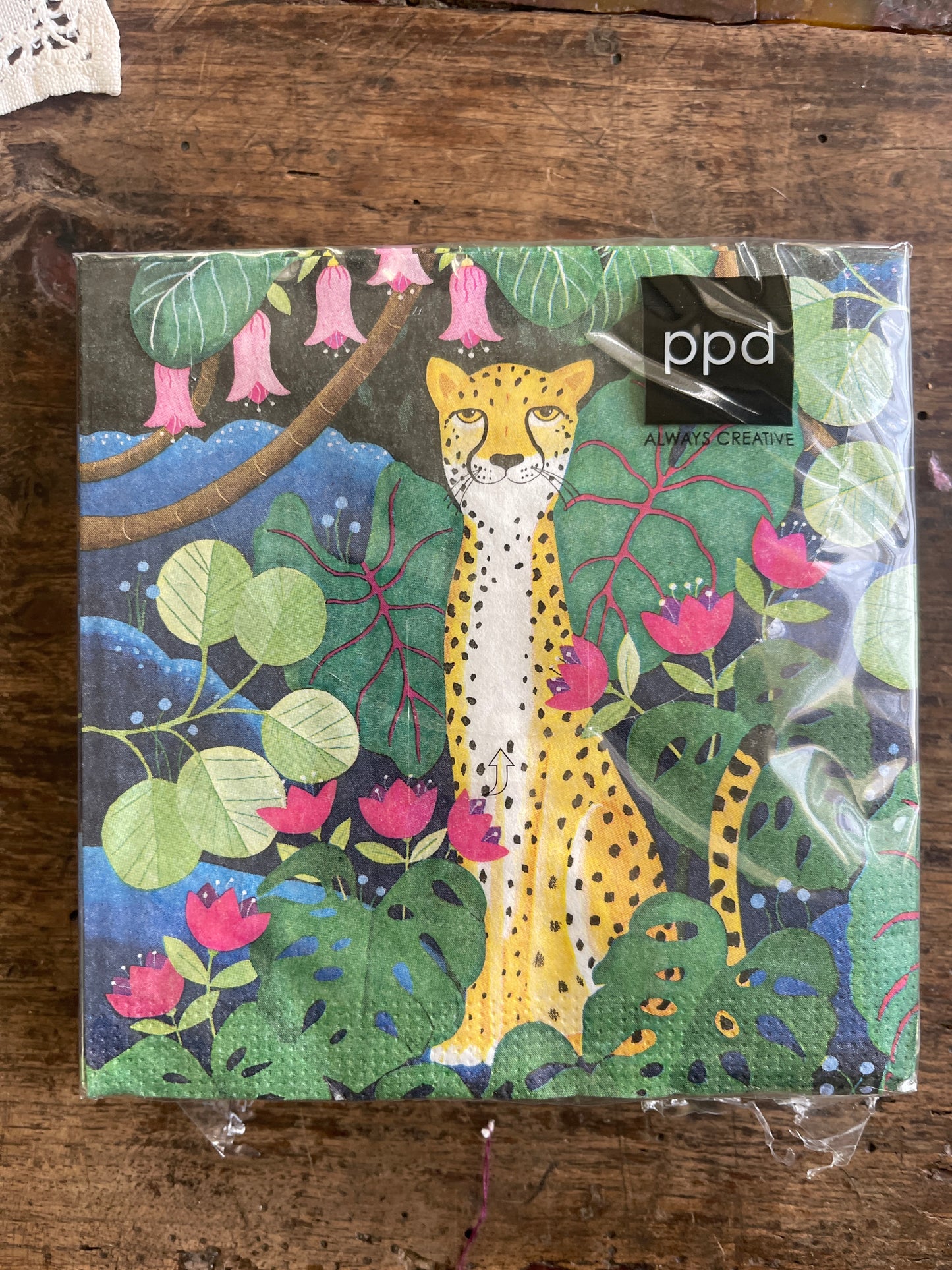 Cheetah Beverage Paper Napkin