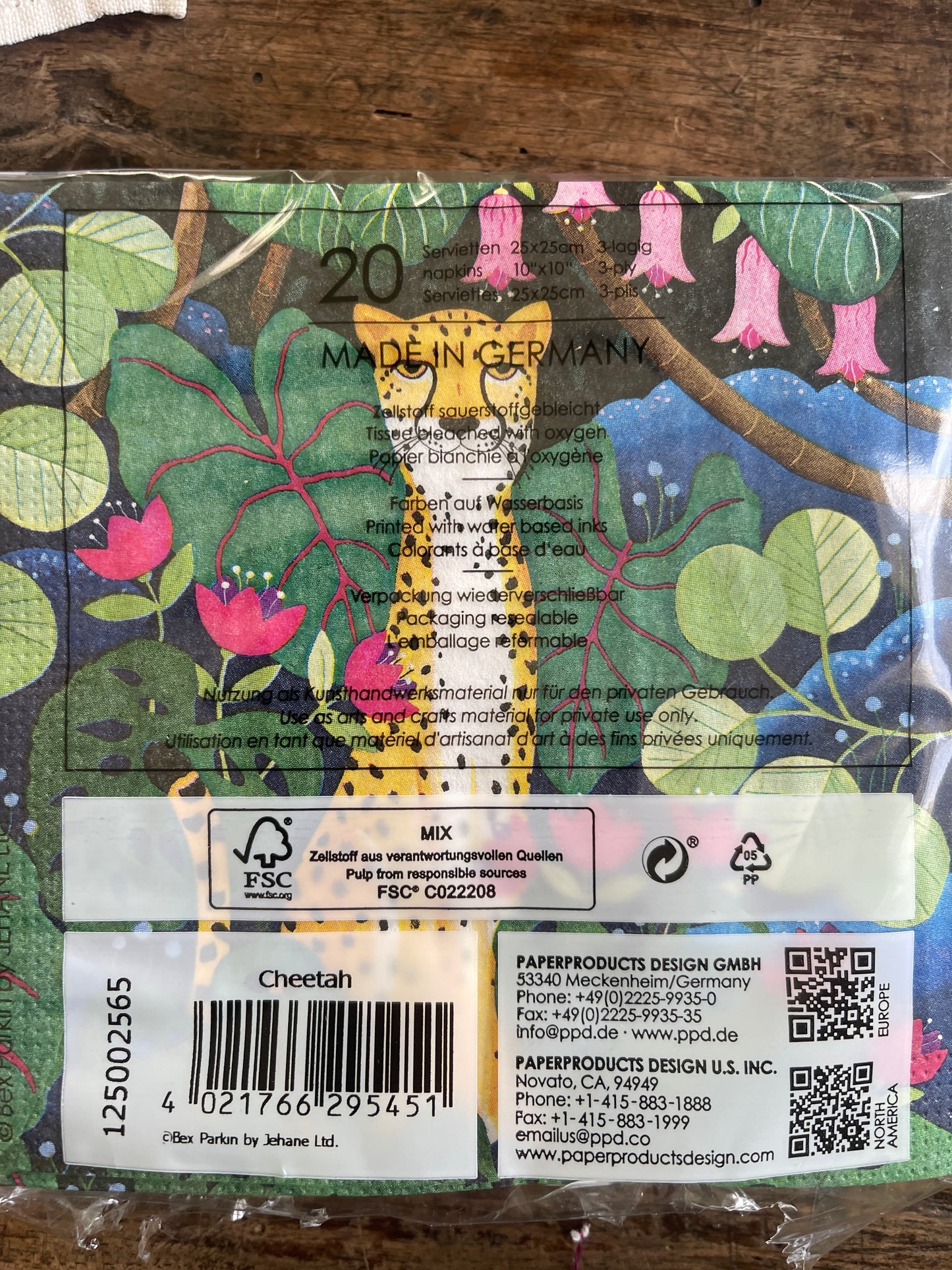 Cheetah Beverage Paper Napkin