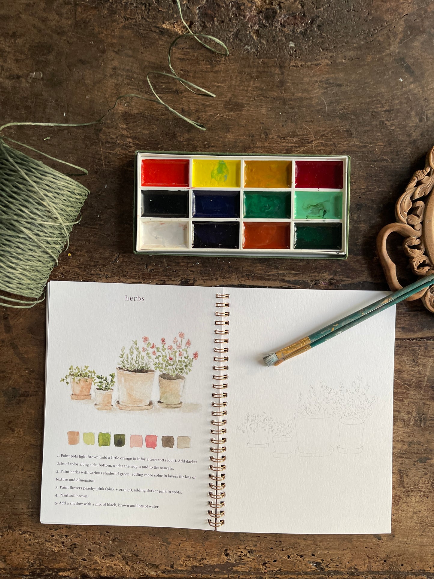 DIY Gardening Watercolor Workbook by Emily Lex