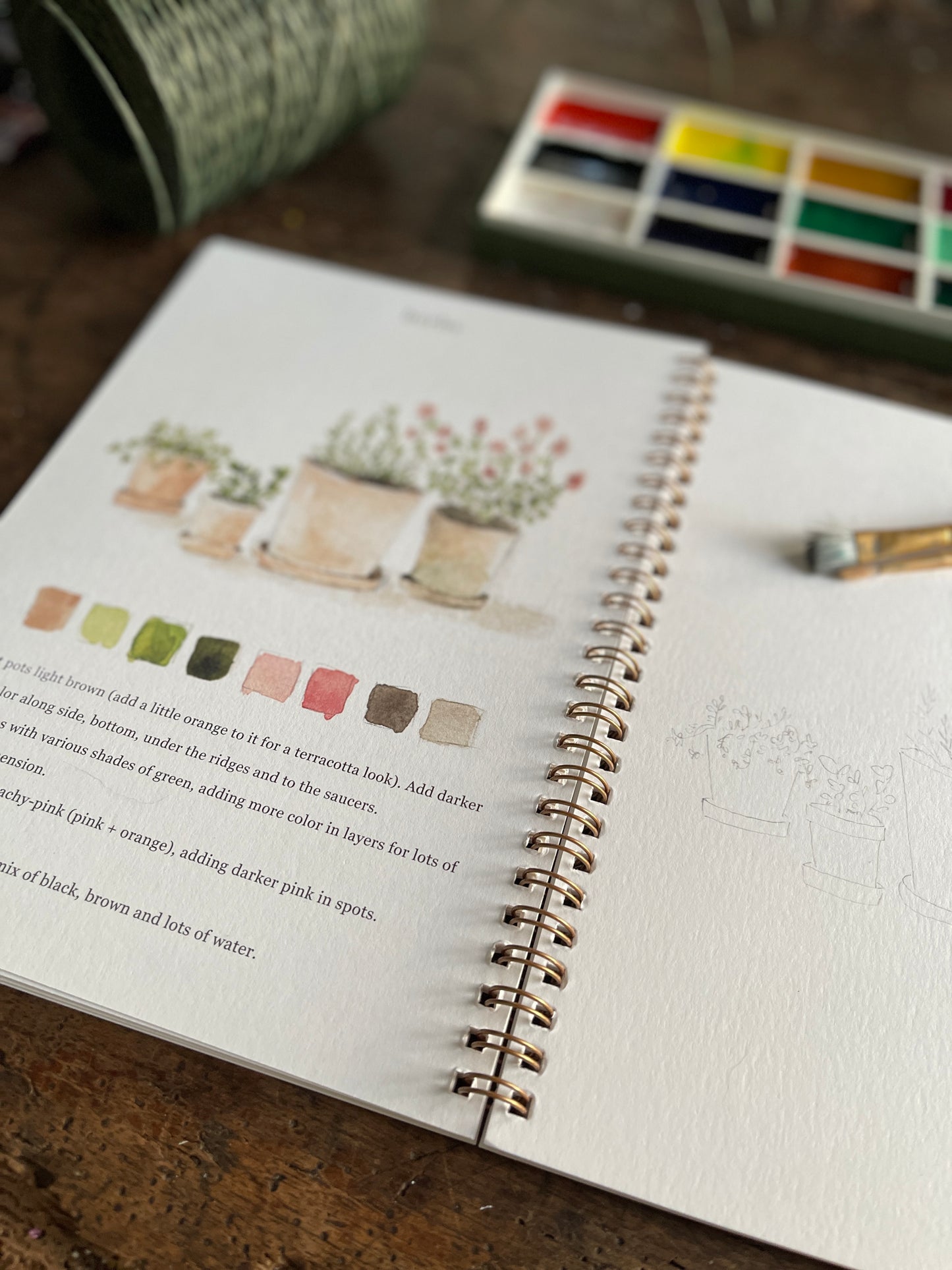 DIY Gardening Watercolor Workbook by Emily Lex