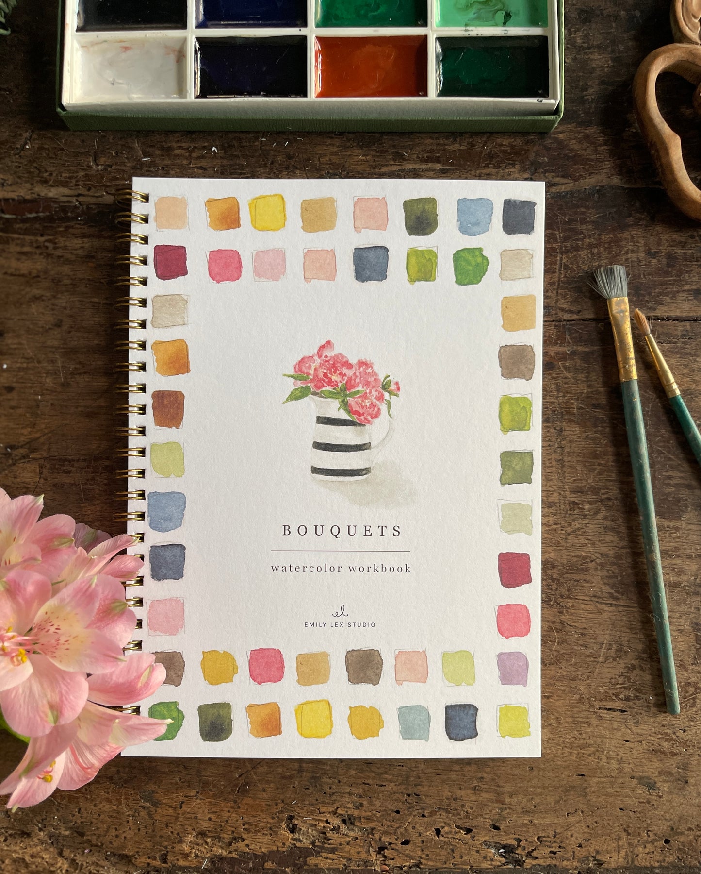 DIY Bouquets Watercolor Workbook by Emily Lex