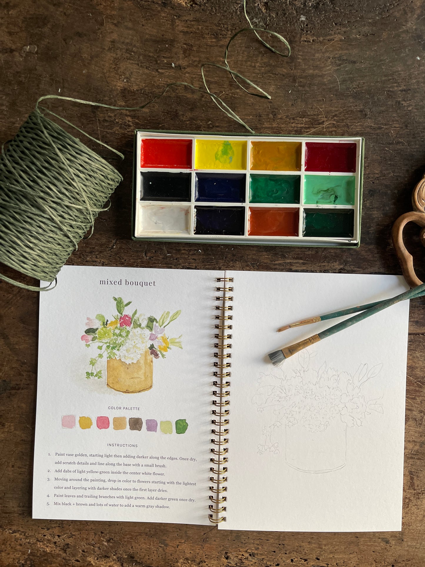 DIY Gardening Watercolor Workbook by Emily Lex