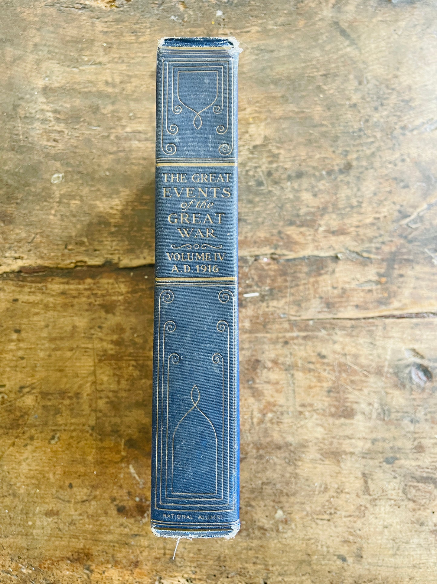 1920 The Great Events of The Great War Volume IV Book in Royal Blue with Gold