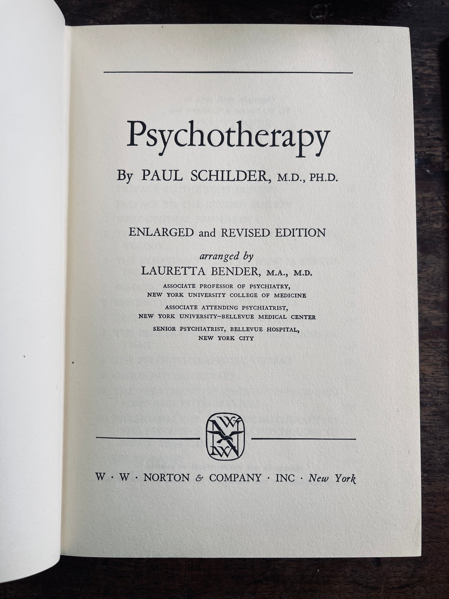 1951 Psychotherapy Book