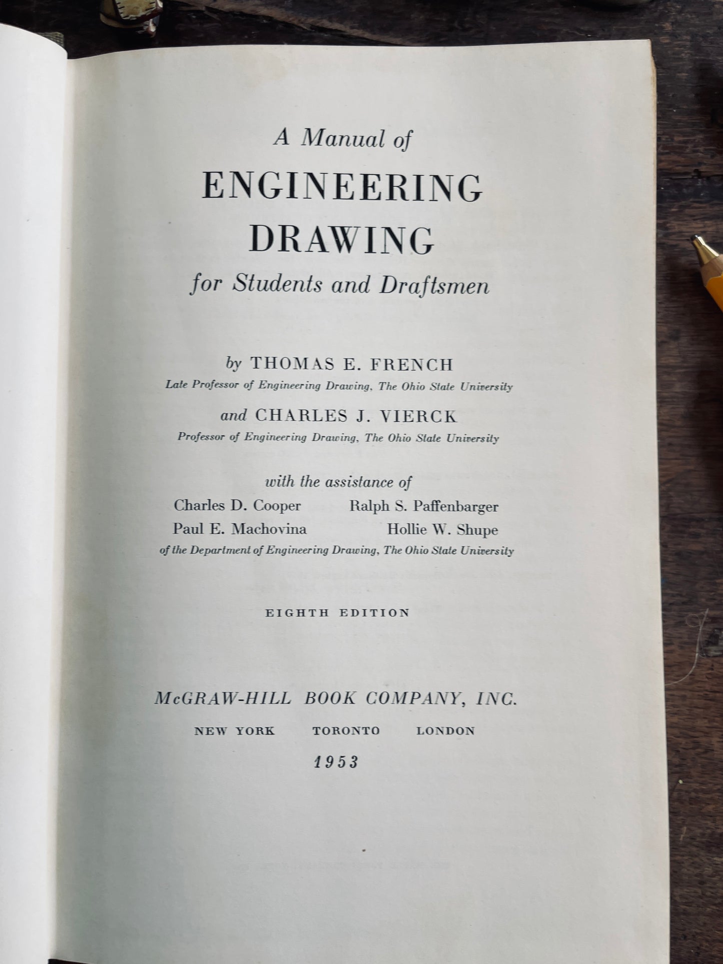 1953 Engineering Drawing