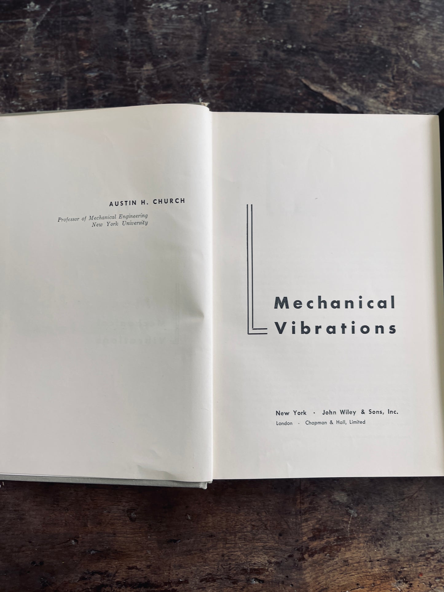 Set of Three Mid Century Engineering Text Books on Mechanical Vibrations and Machines
