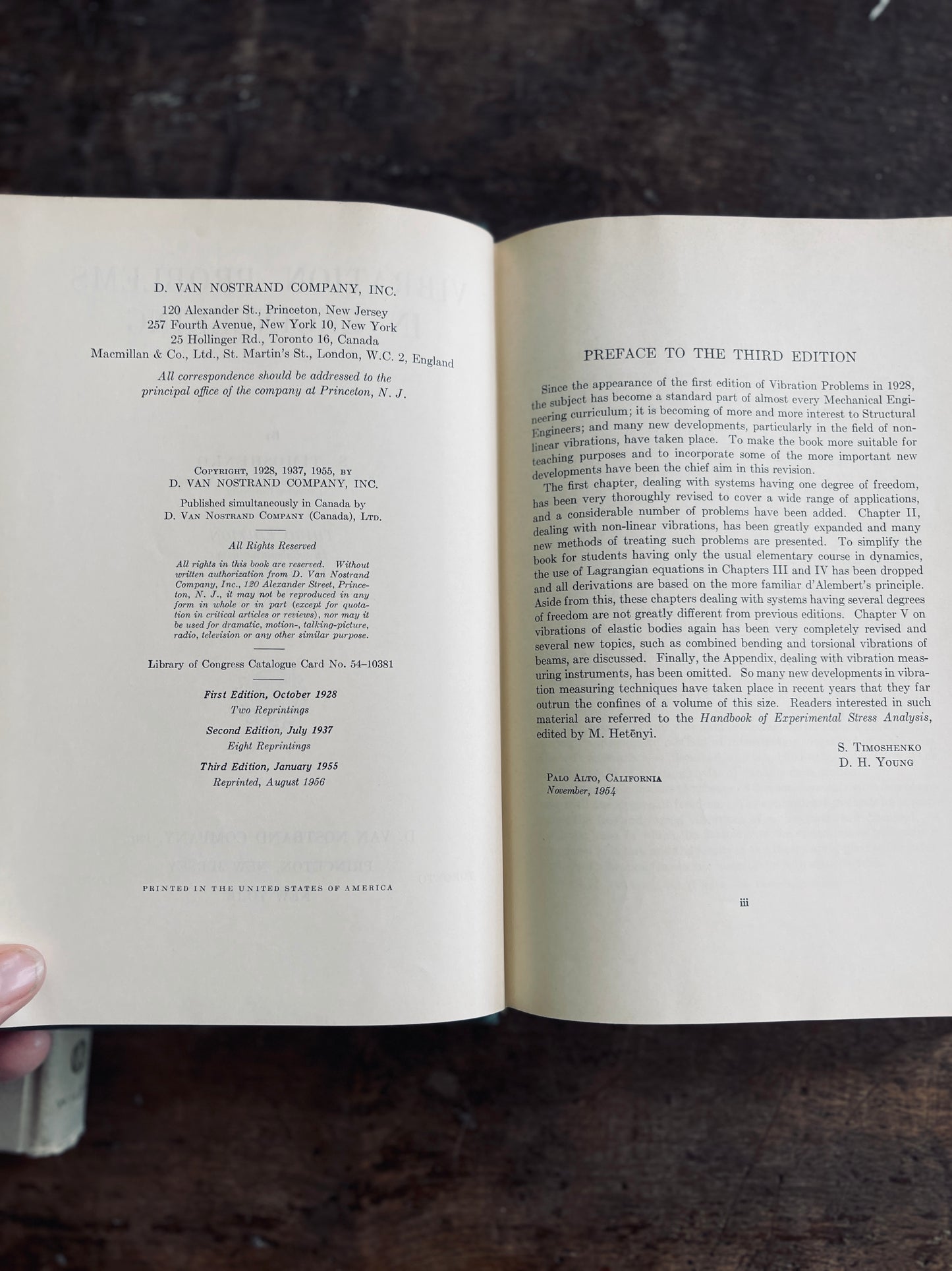 Set of Three Mid Century Engineering Text Books on Mechanical Vibrations and Machines