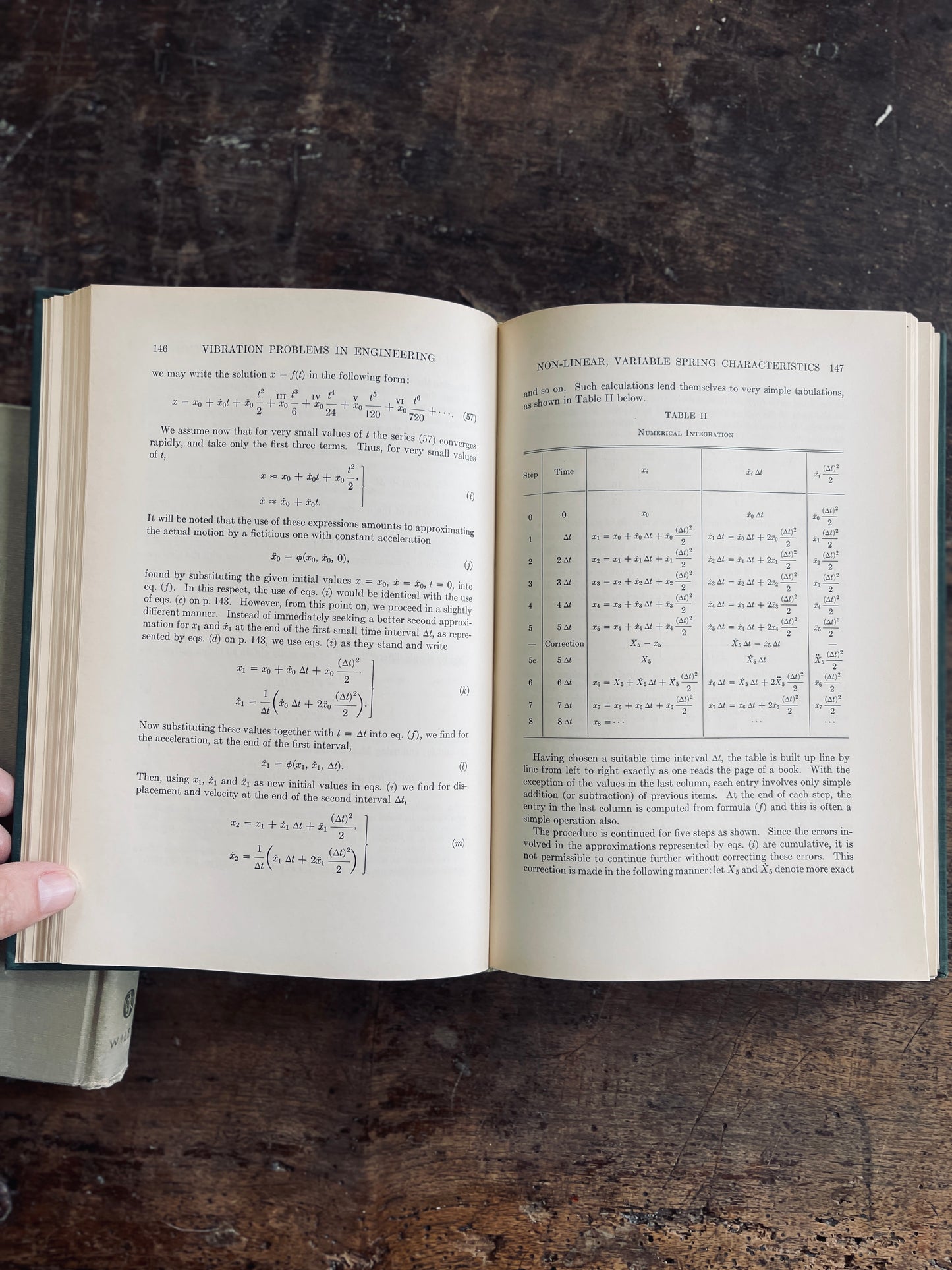 Set of Three Mid Century Engineering Text Books on Mechanical Vibrations and Machines