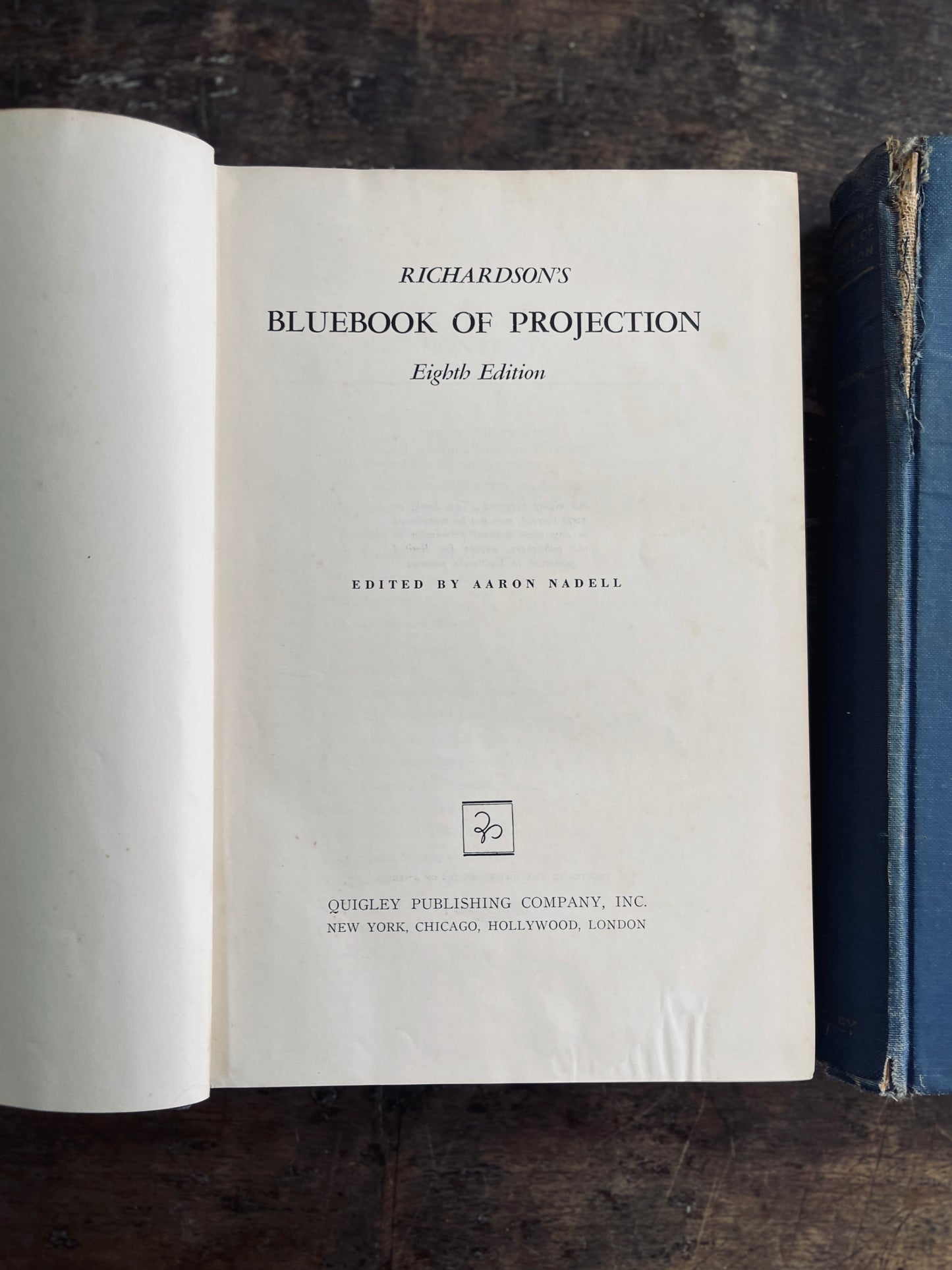 1953 Richardson's Bluebook of Projection - 2 copies