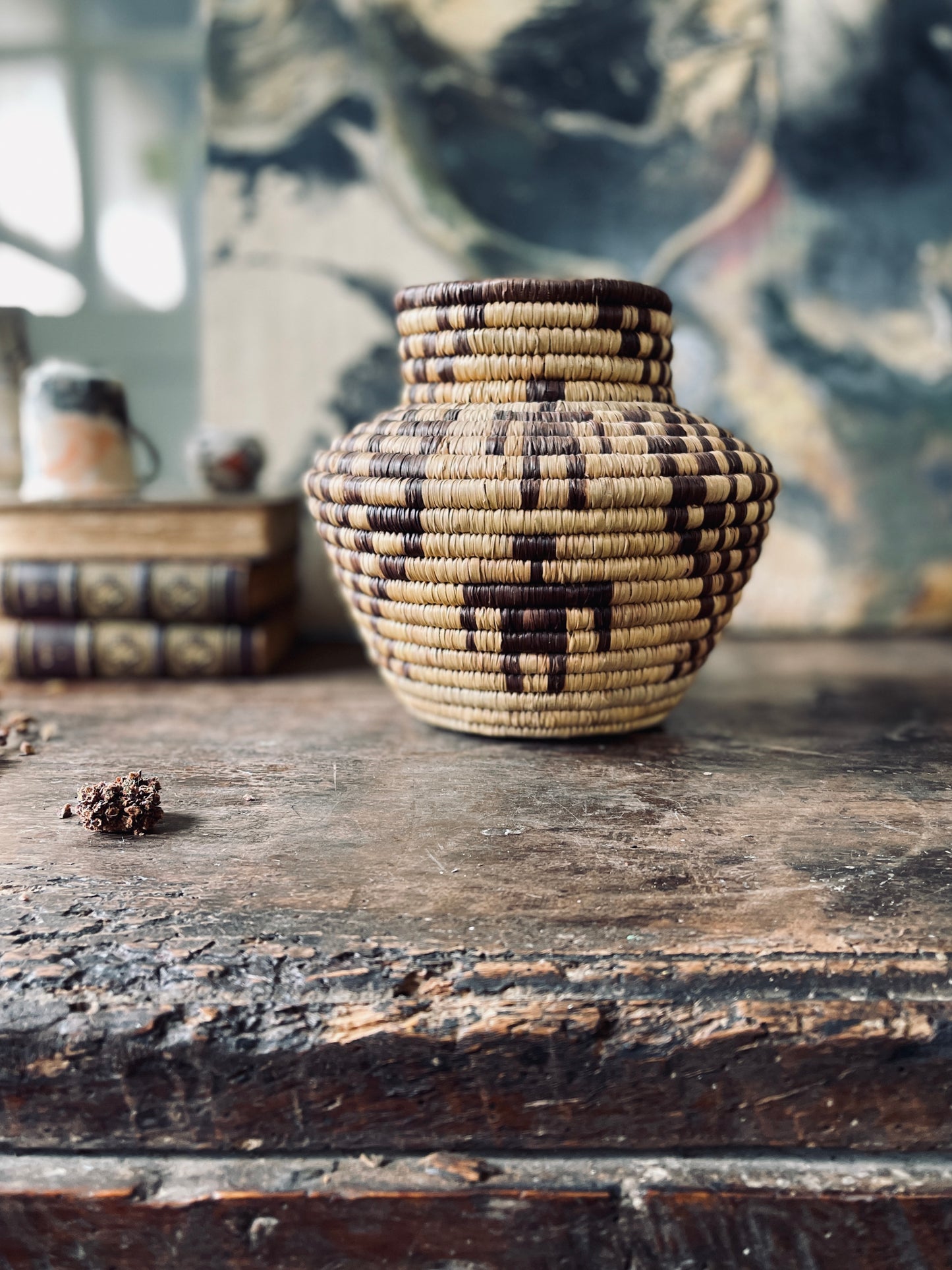 Figural Coiled Basket Olla