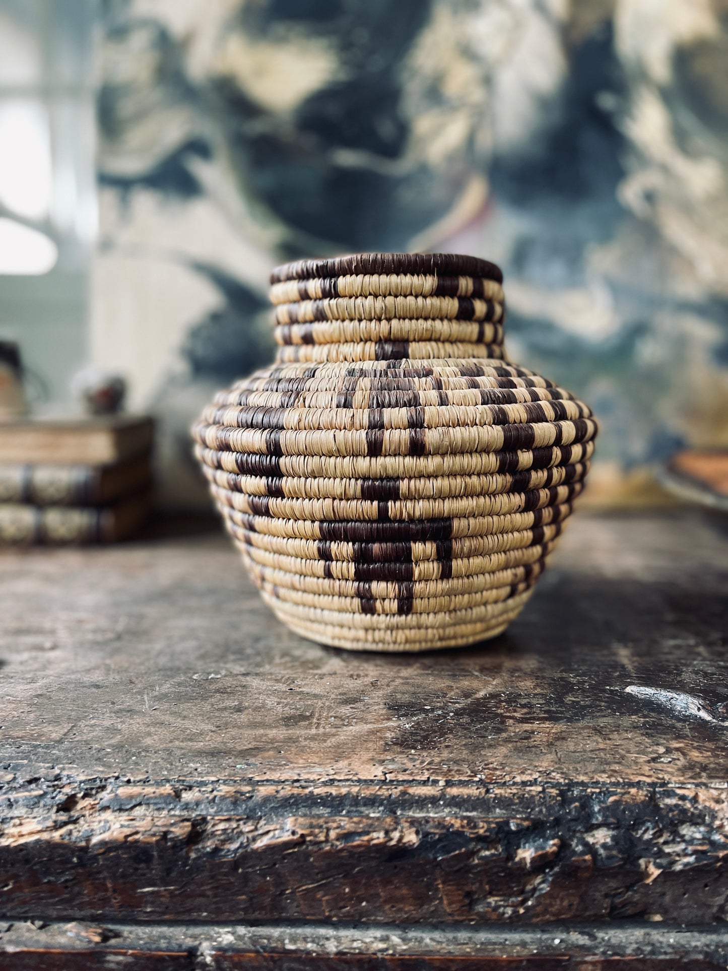 Figural Coiled Basket Olla