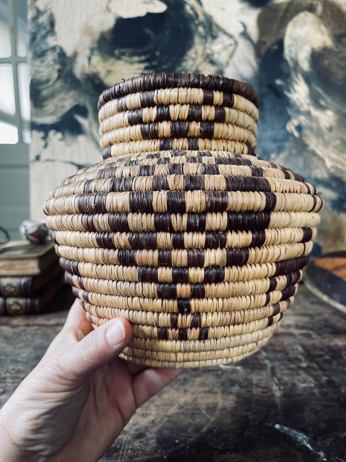 Figural Coiled Basket Olla