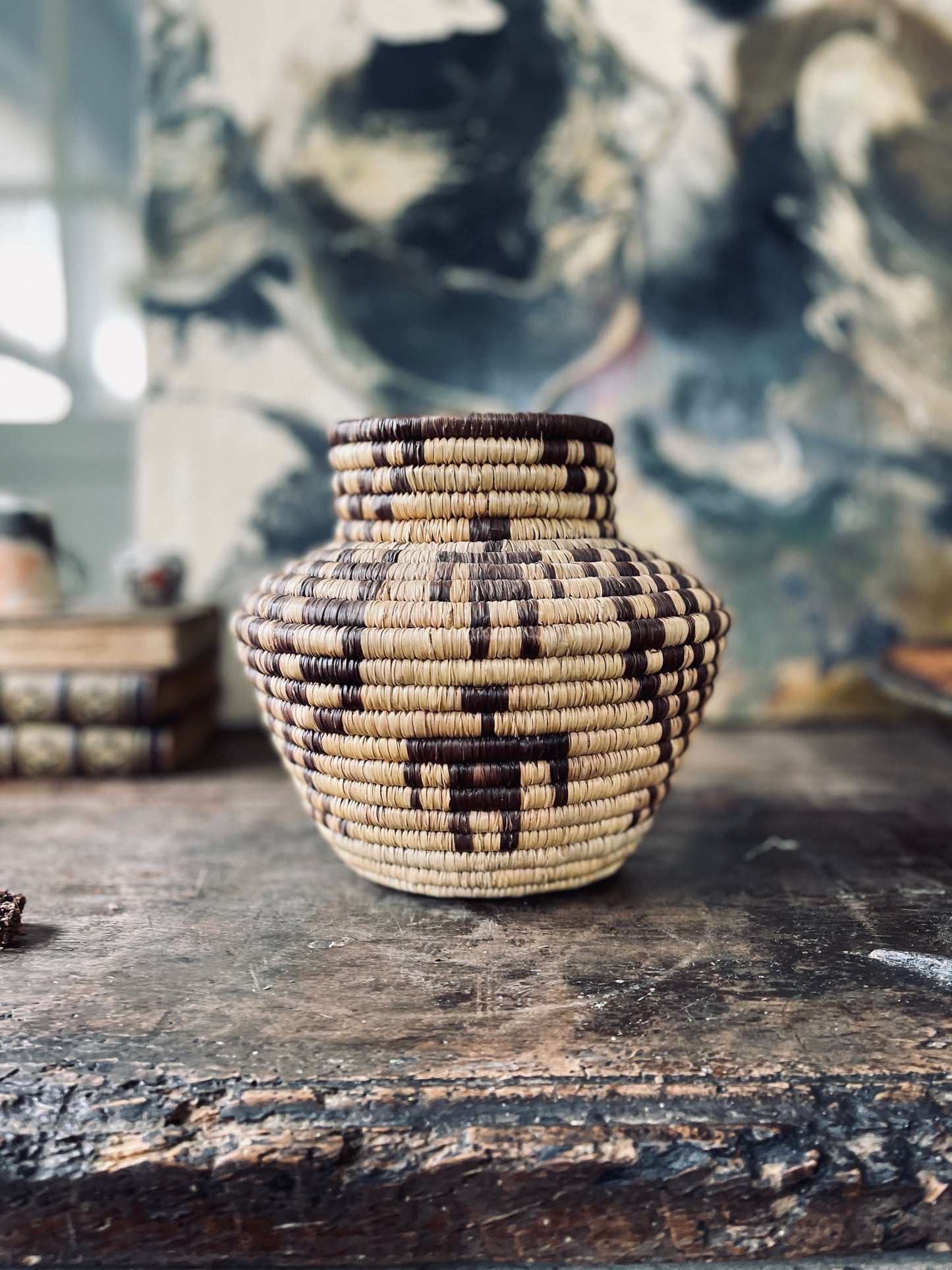 Figural Coiled Basket Olla