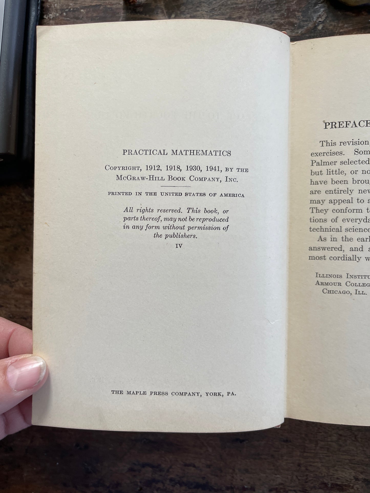 1941 Practical Mathematics Part II Algebra with Applications Vintage Textbook