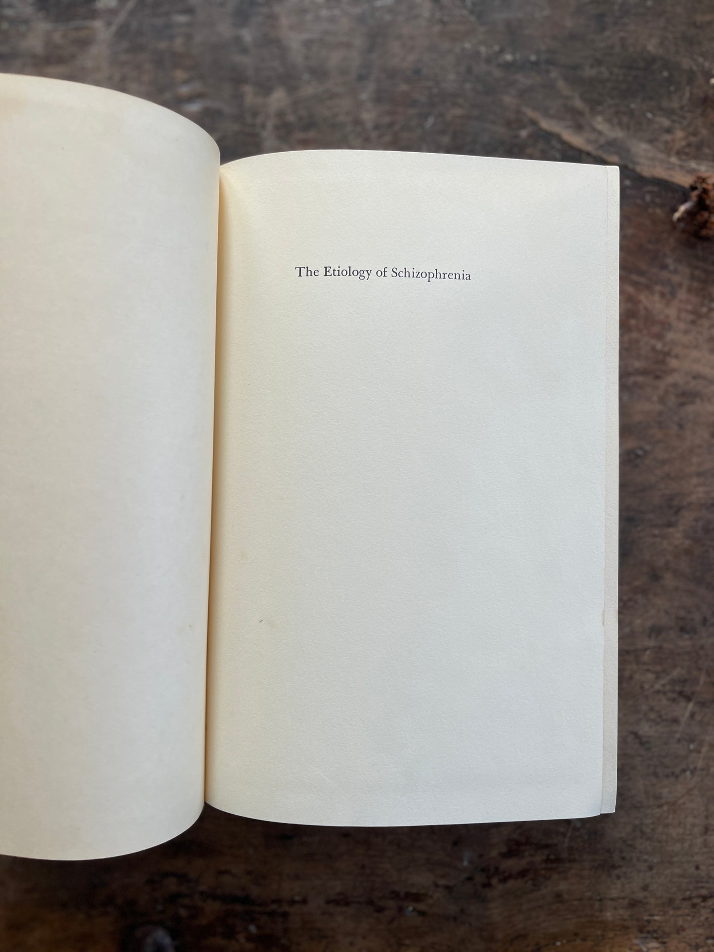 1960 The Etiology of Schizophrenia Vintage Book