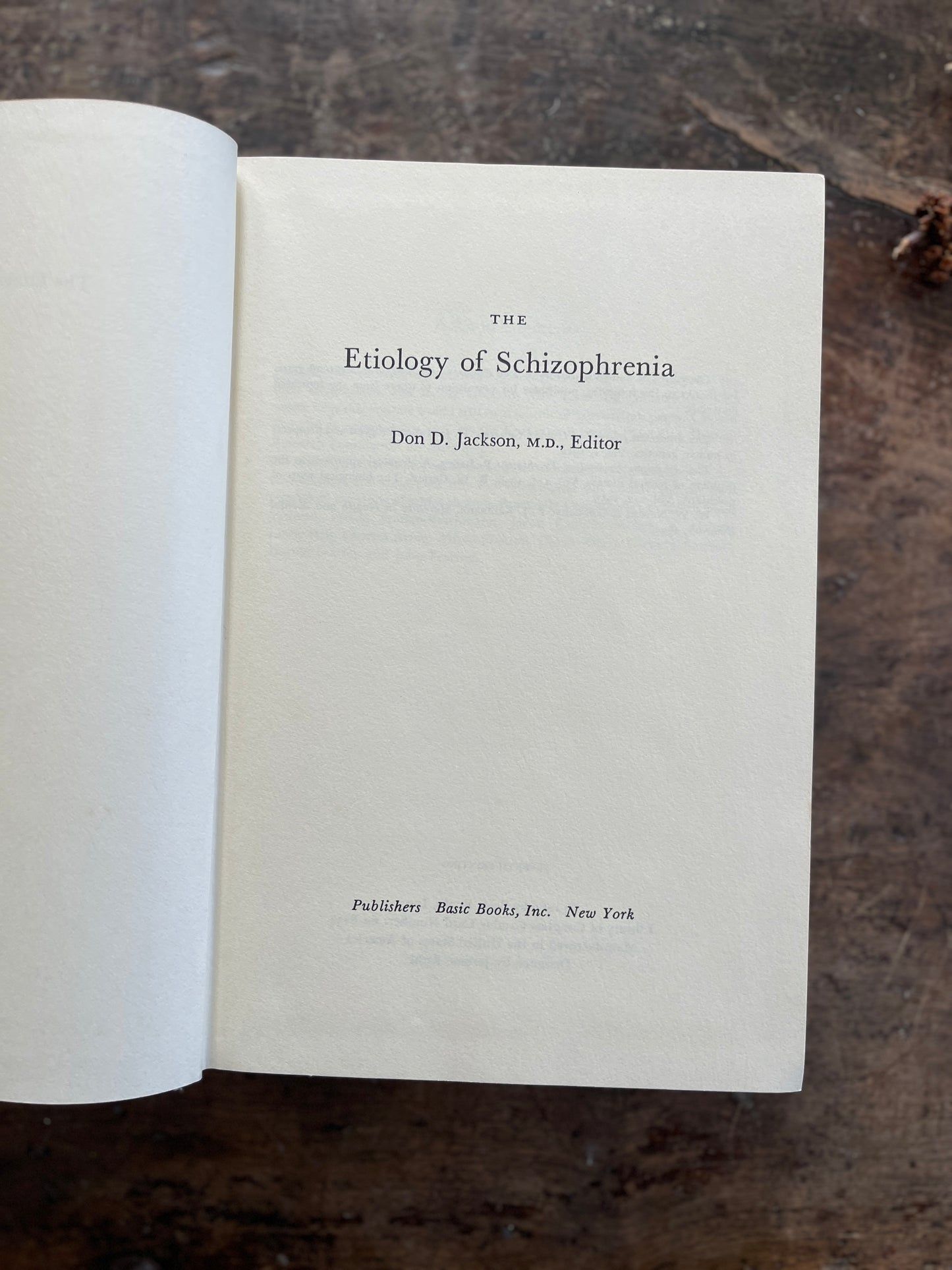 1960 The Etiology of Schizophrenia Vintage Book