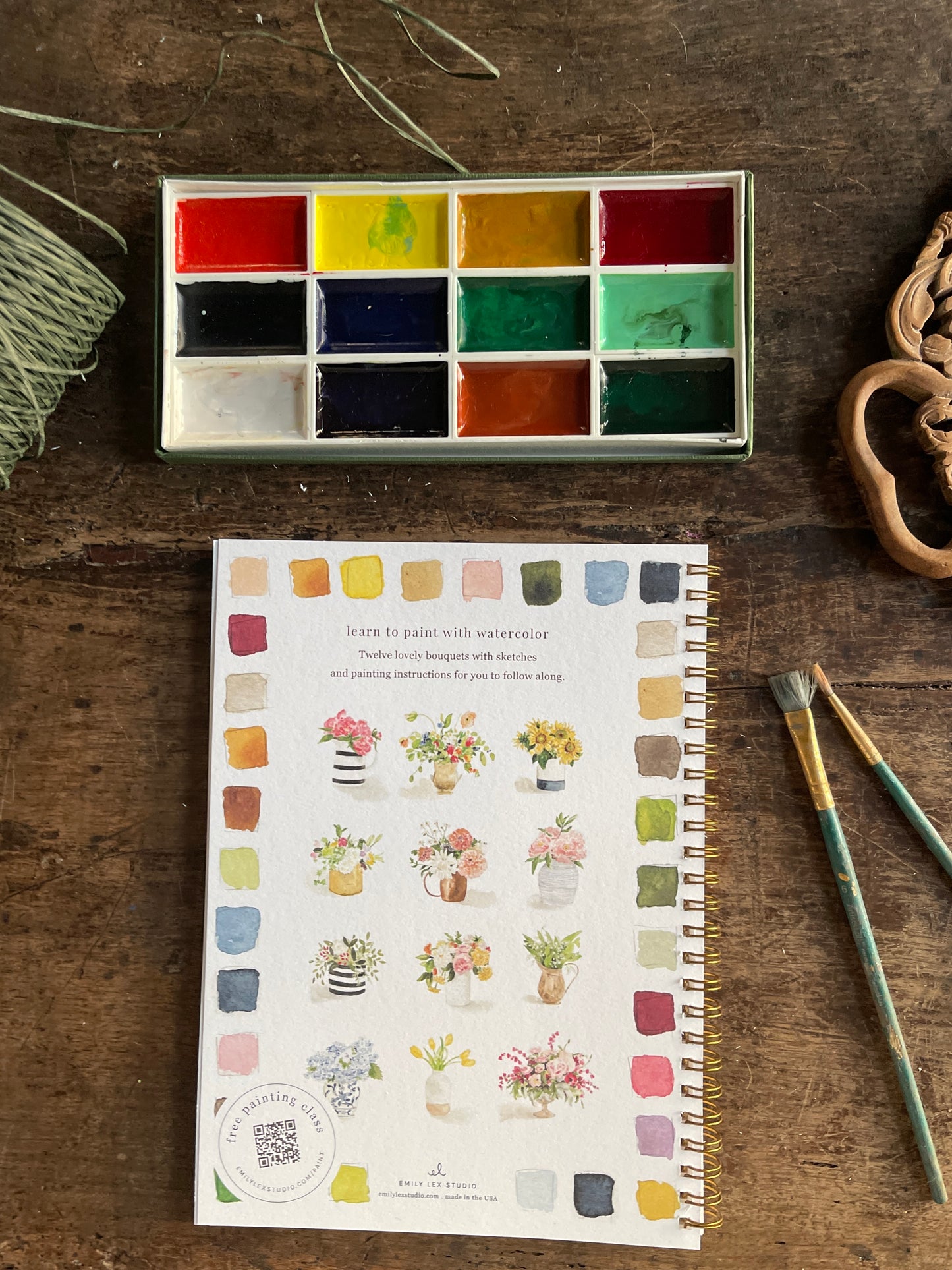 DIY Bouquets Watercolor Workbook by Emily Lex