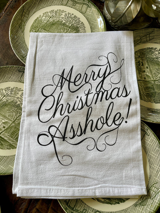 Merry Christmas, Asshole Tea Towel