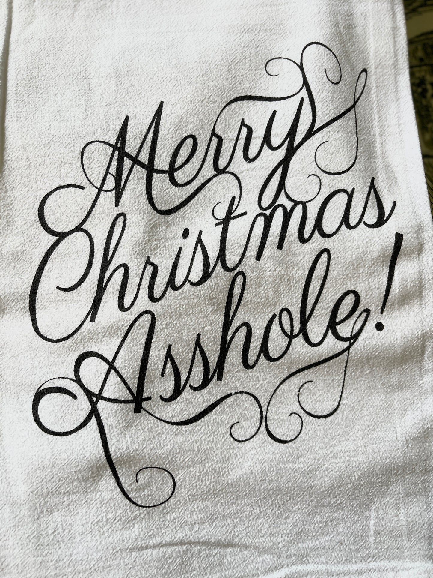 Merry Christmas, Asshole Tea Towel