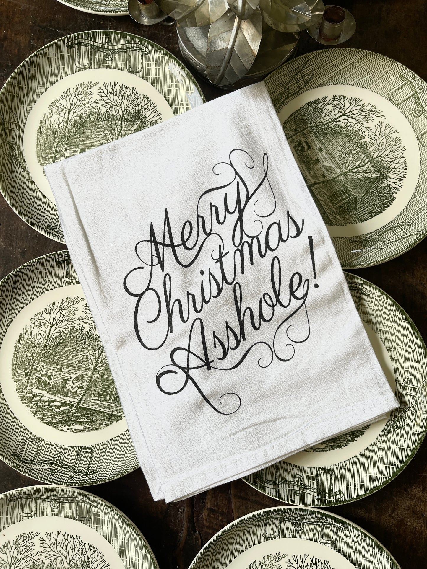 Merry Christmas, Asshole Tea Towel