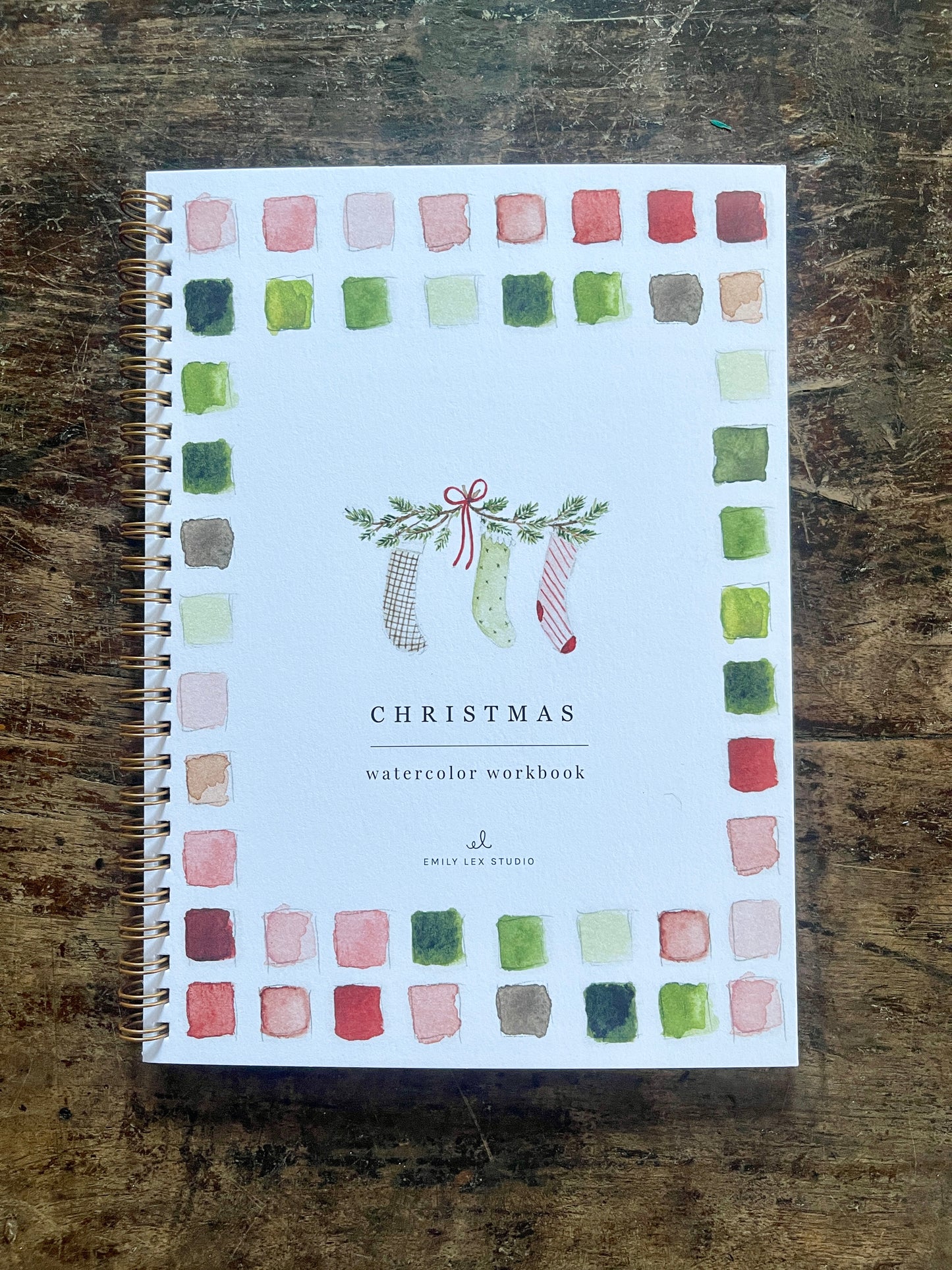 DIY Christmas Watercolor Work Book by Emily Lex