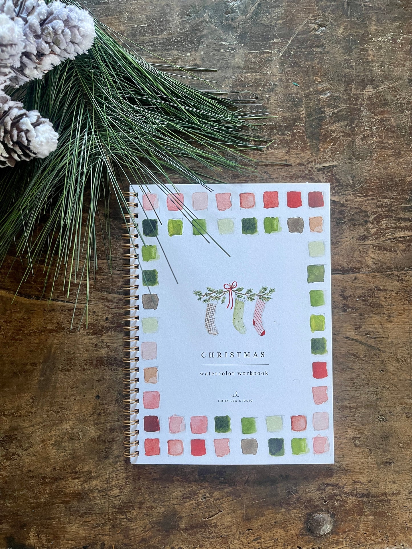 DIY Christmas Watercolor Work Book by Emily Lex