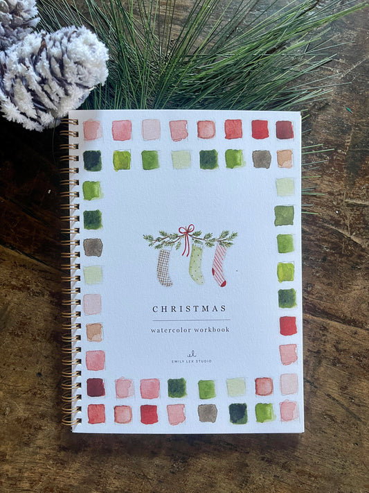 DIY Christmas Watercolor Work Book by Emily Lex