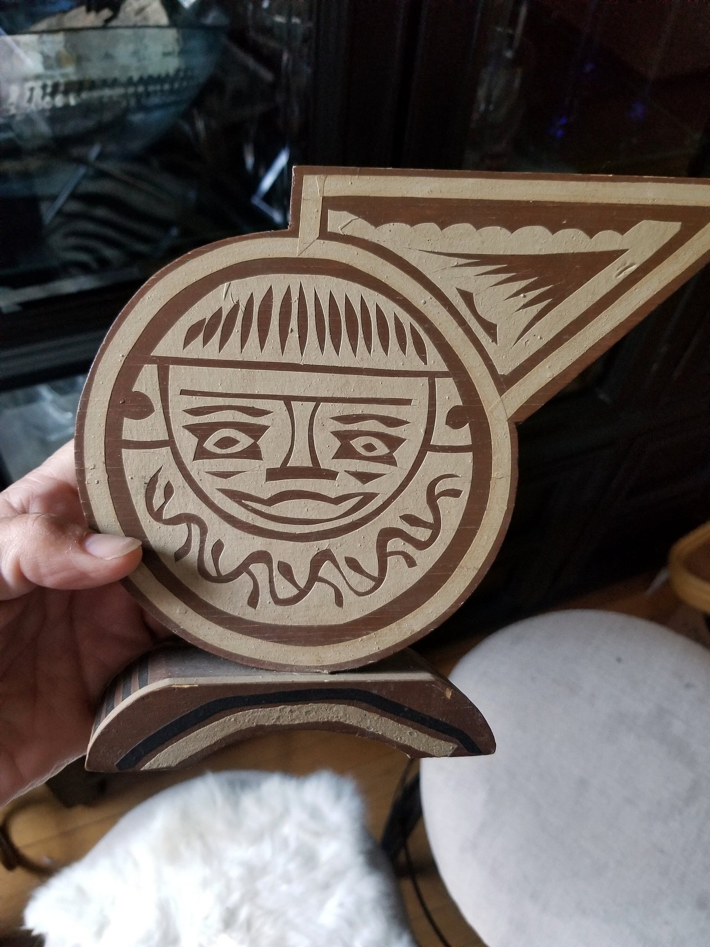 Pacific Northwest Coast Native American Tourist Souvinir Pencil Holder Kitschy Tribal Tiki Vibes