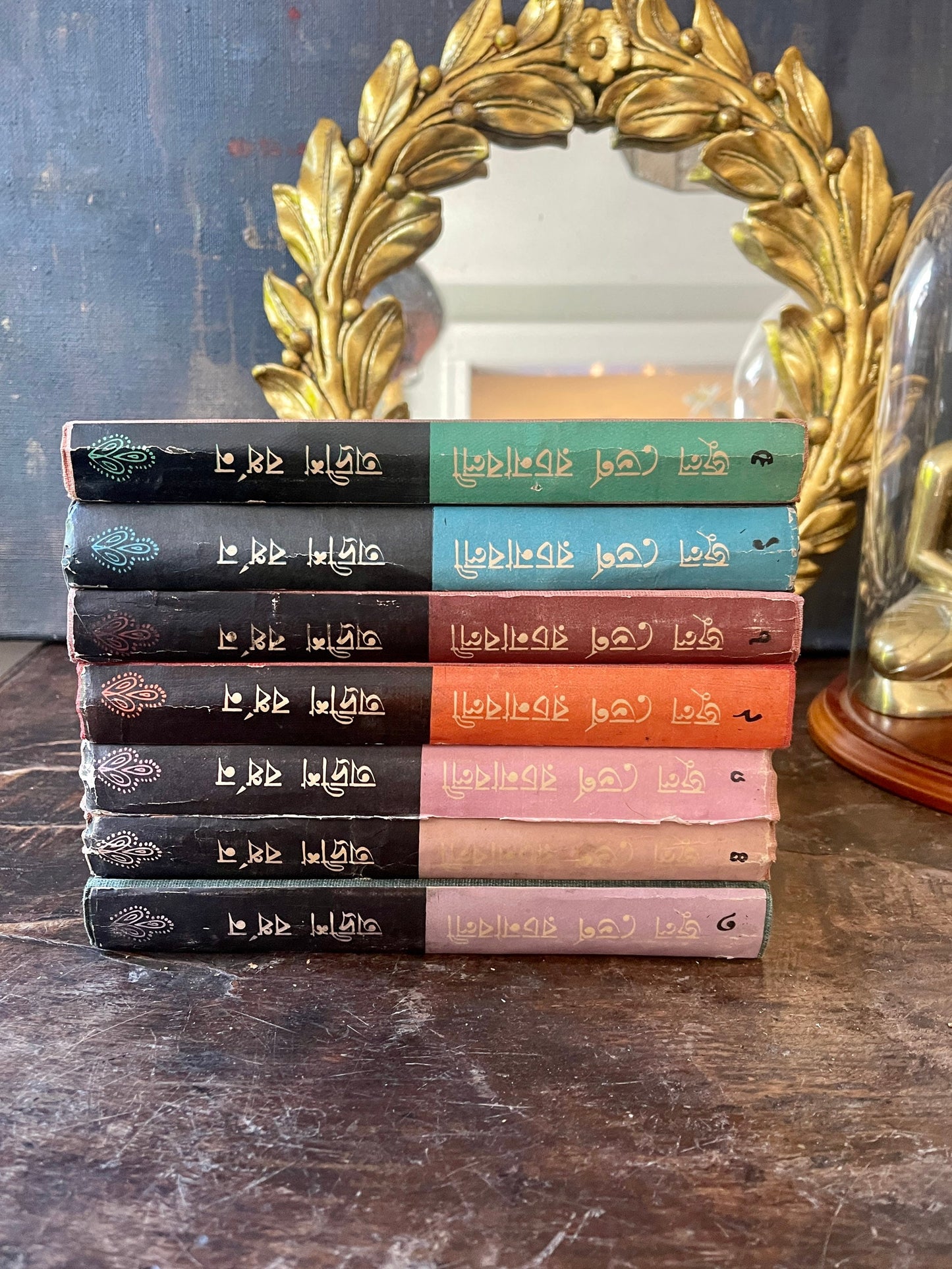 Set of Seven (7) Vintage Bengali Books Pretty Bookstack