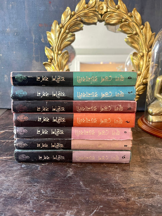 Set of Seven (7) Vintage Bengali Books Pretty Bookstack