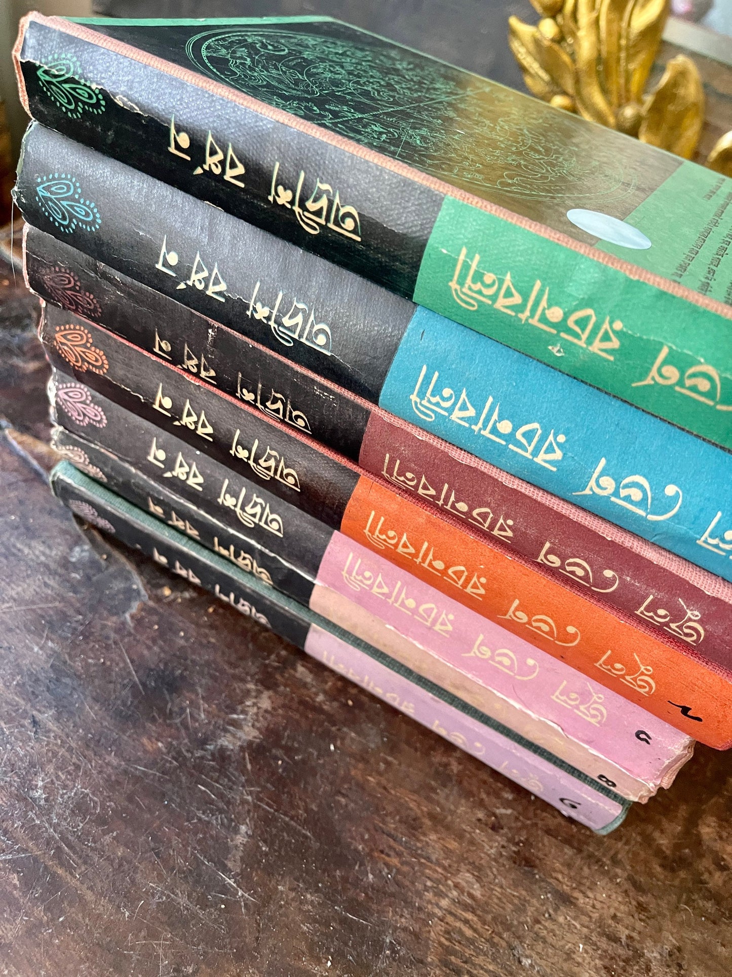 Set of Seven (7) Vintage Bengali Books Pretty Bookstack