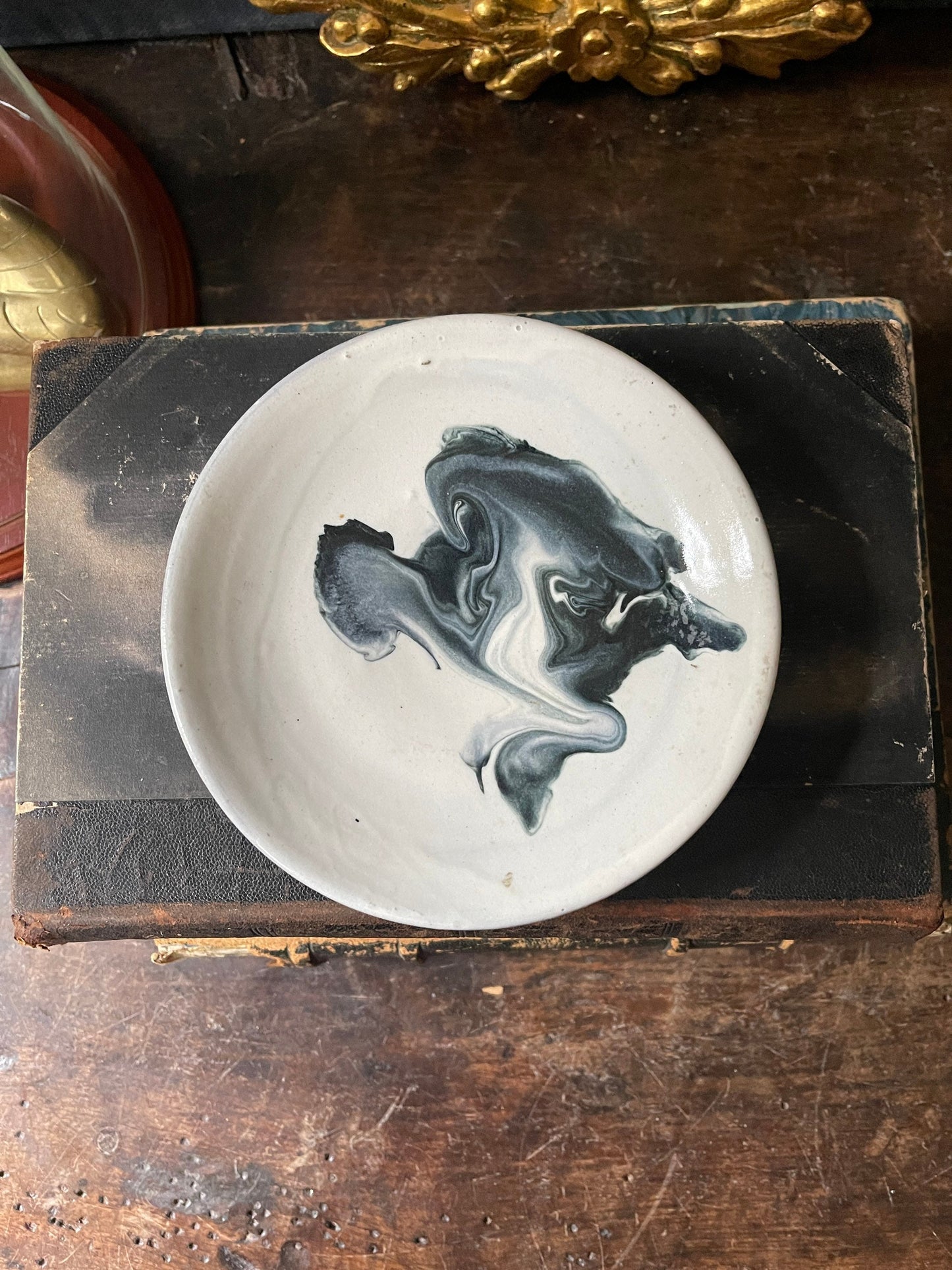 Blue and White Swirl Potter 6” Plate