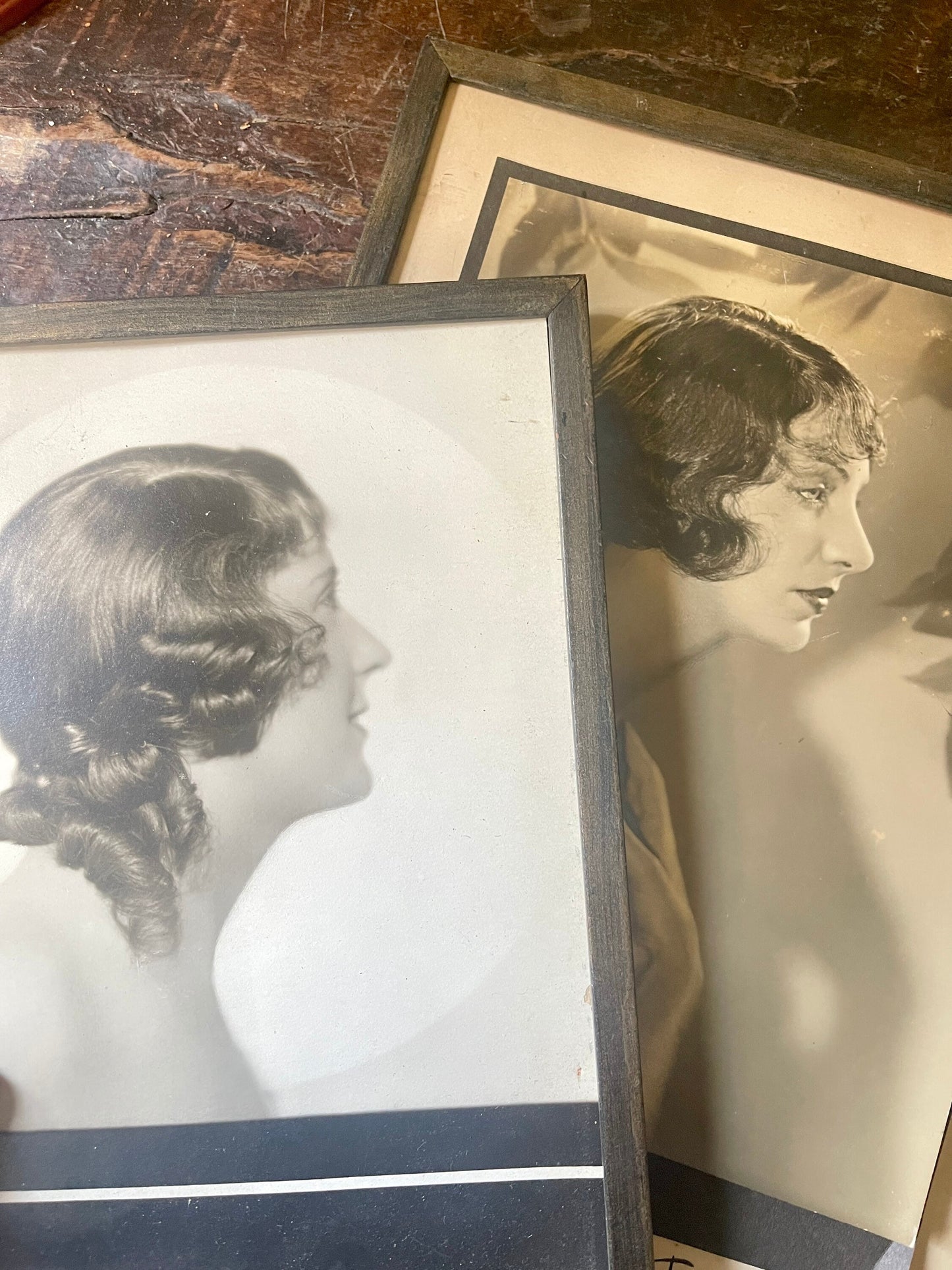 Vintage Collection of Two (2) Sepia French Photographs of Women