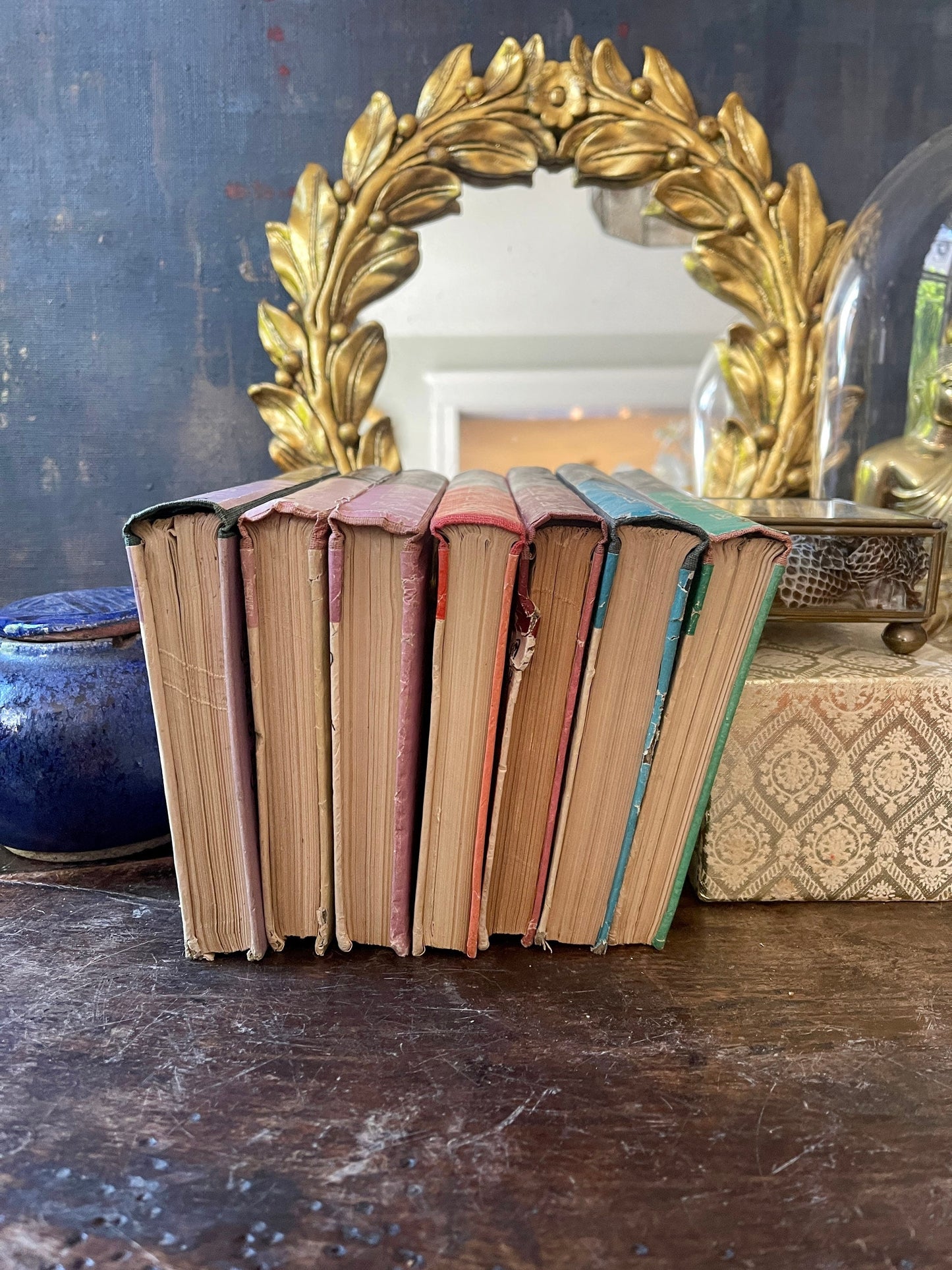 Set of Seven (7) Vintage Bengali Books Pretty Bookstack