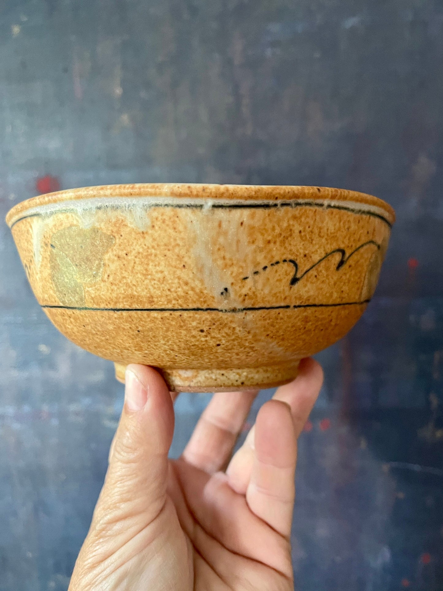 Stoneware Speckled Natural Clay Pottery Bowl