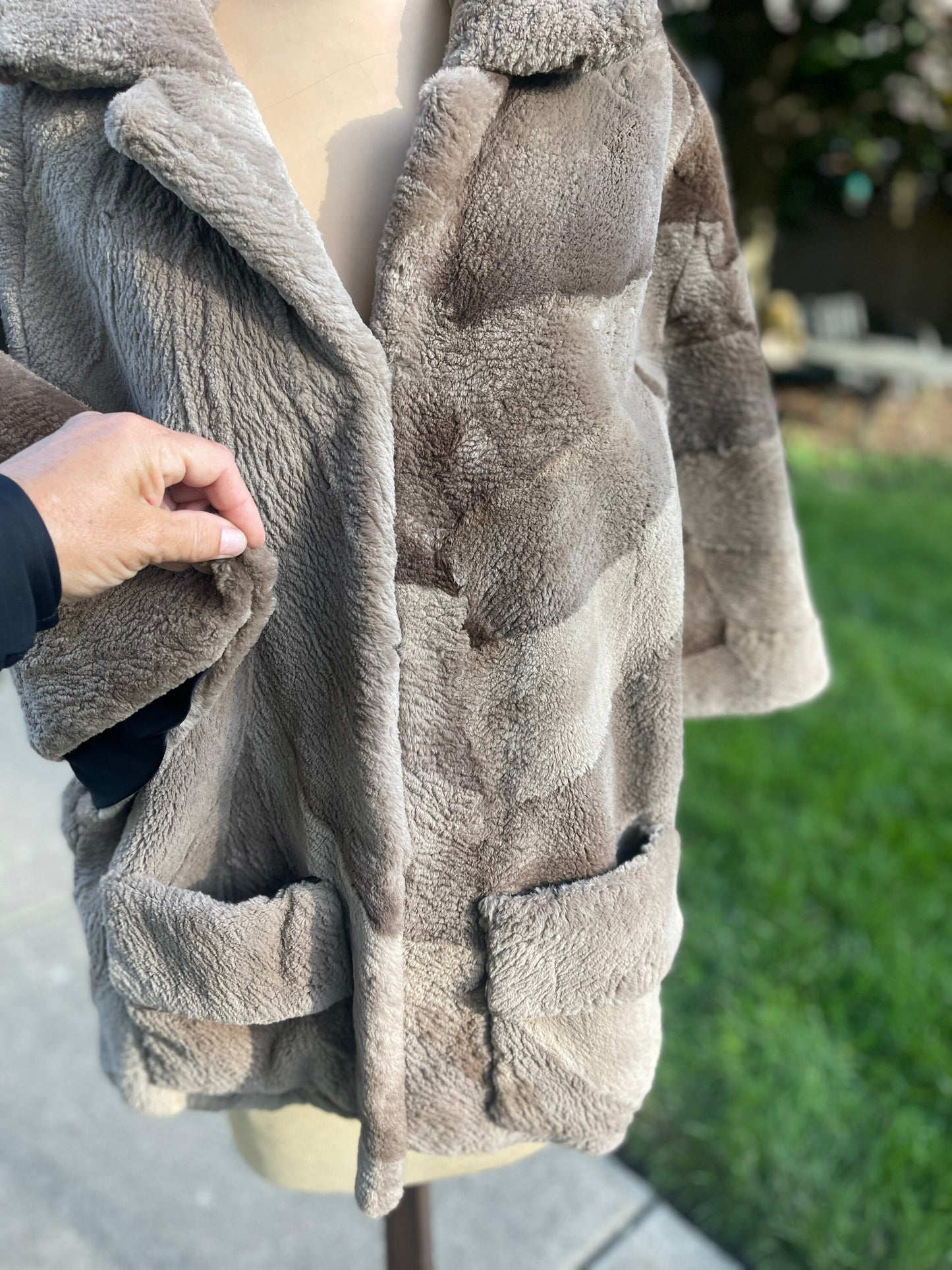 Custom Taupe Mink Fur Coat