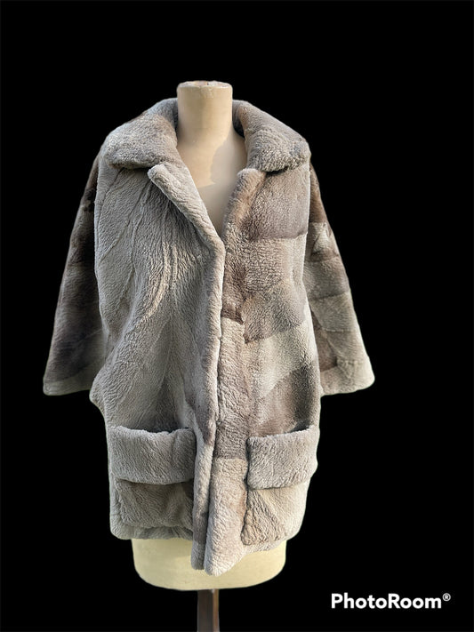 Custom Taupe Mink Fur Coat