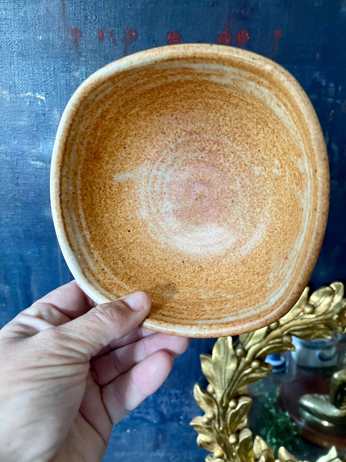 Stoneware Speckled Natural Clay Pottery Bowl