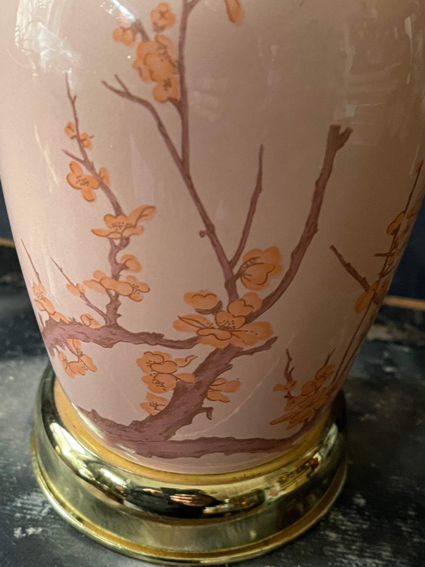 Small Pink Chinoiserie Accent Lamp