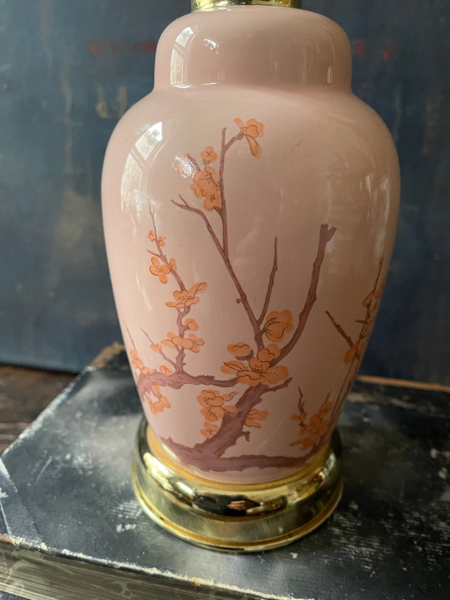 Small Pink Chinoiserie Accent Lamp