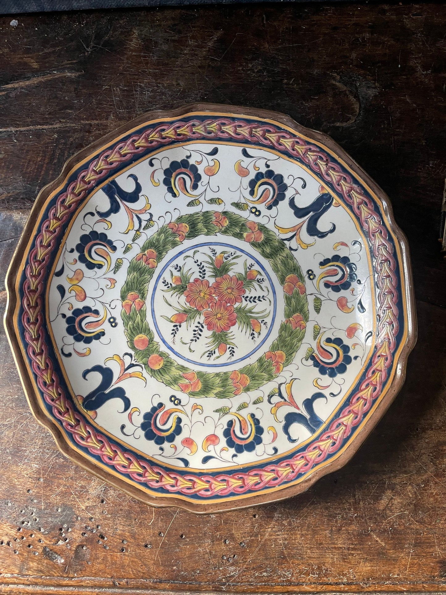 Large Oversized Chinoiserie Bowl Centerpiece