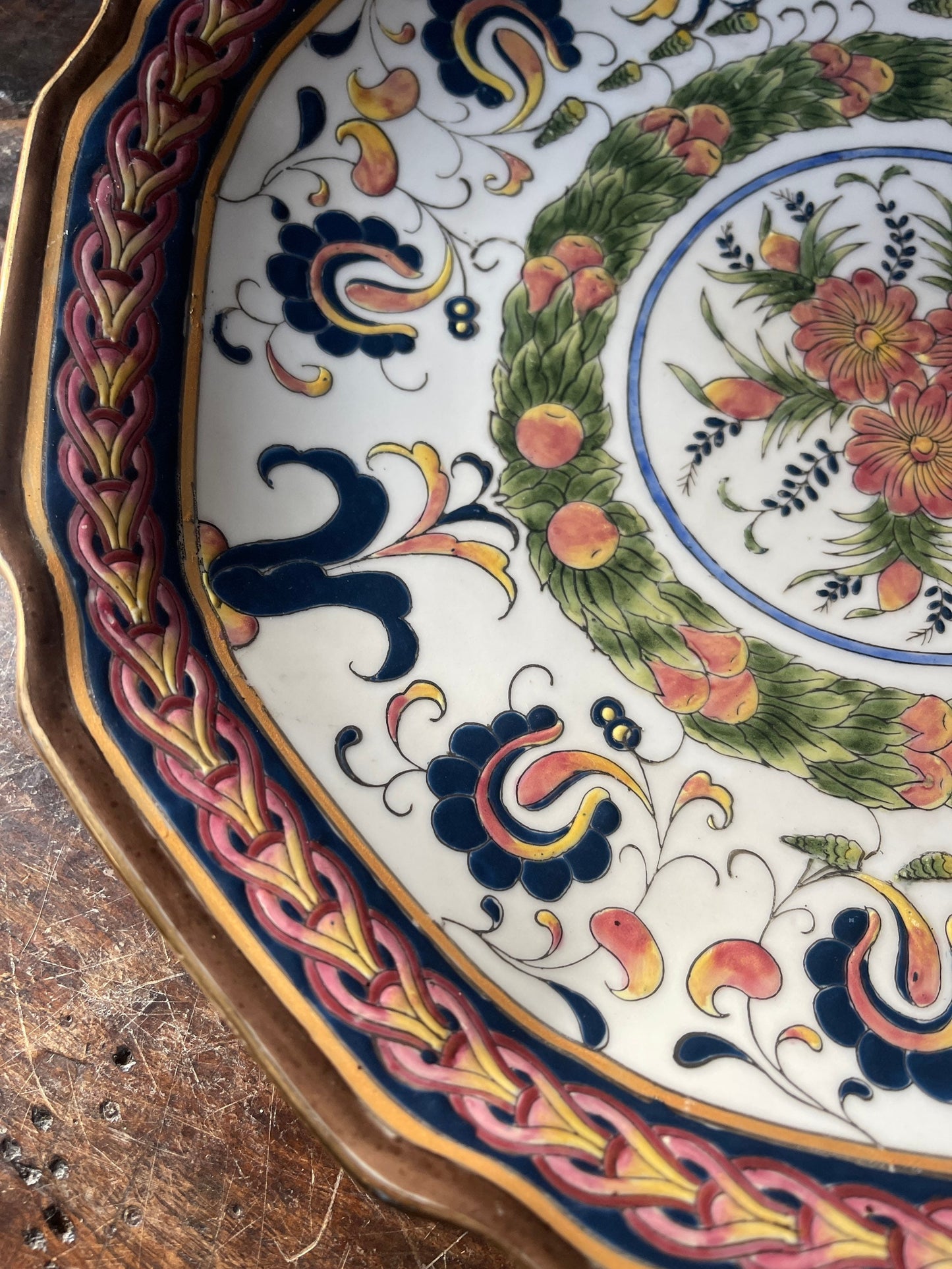 Large Oversized Chinoiserie Bowl Centerpiece