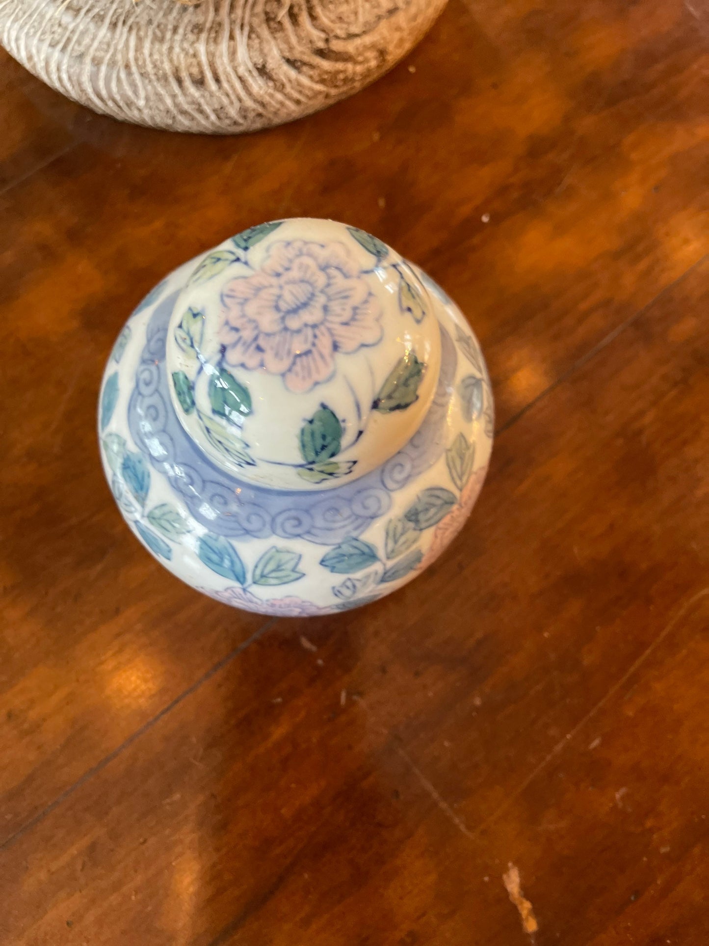 Vintage Chinoiserie 4.5” Tea Canister Ginger Jar