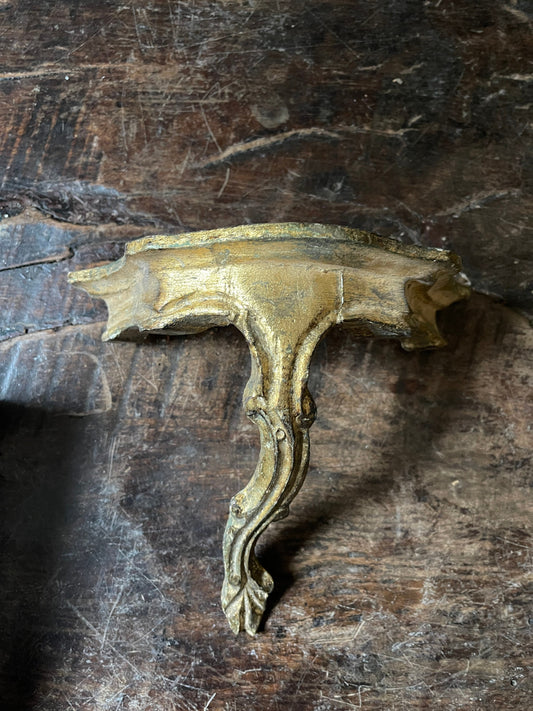 Vintage Italian Gold Gilt Wall Shelf