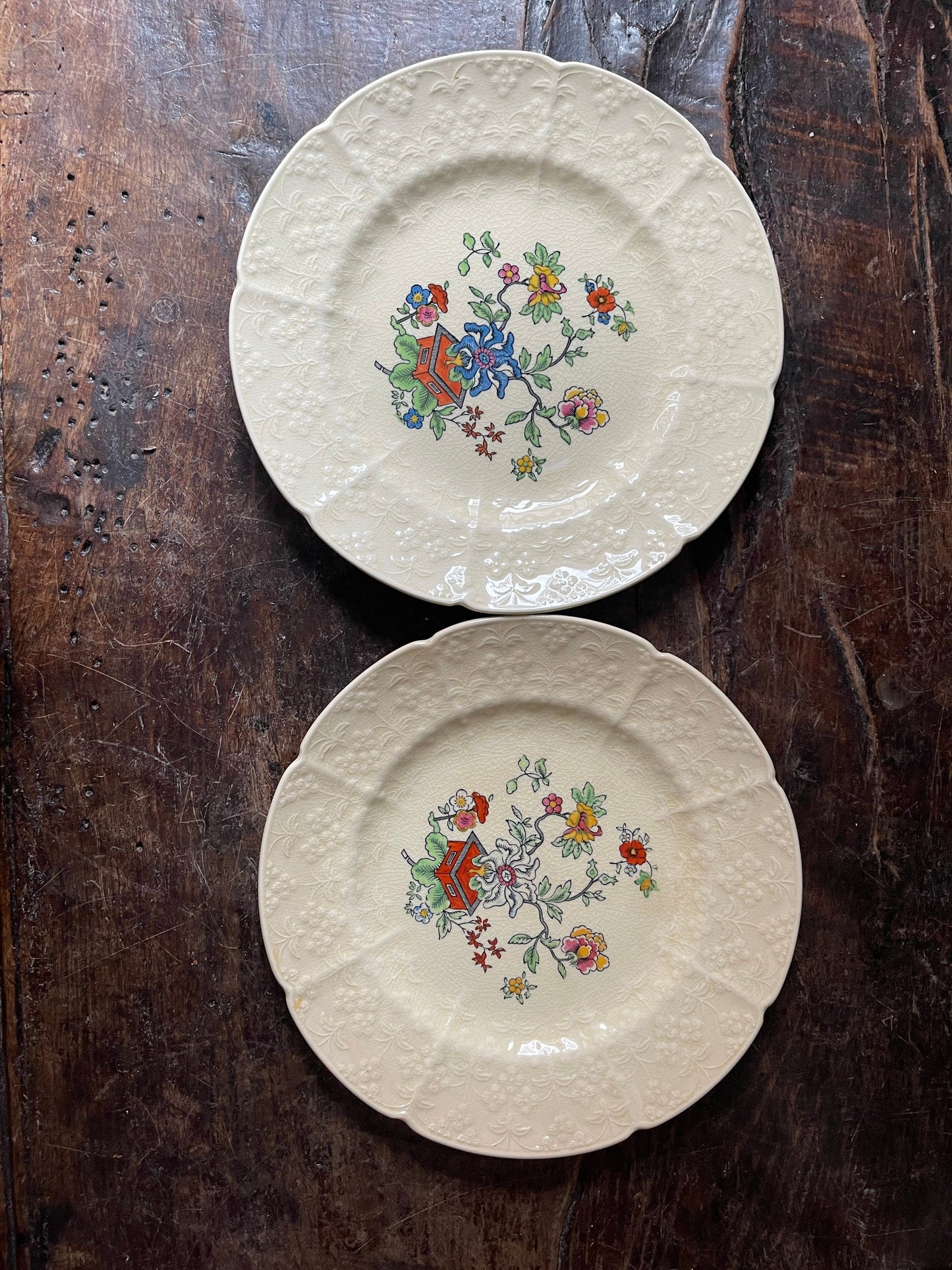 Set of Twelve (12) c1900 Coalport 8 1/8” Indian Tree Pattern Plates