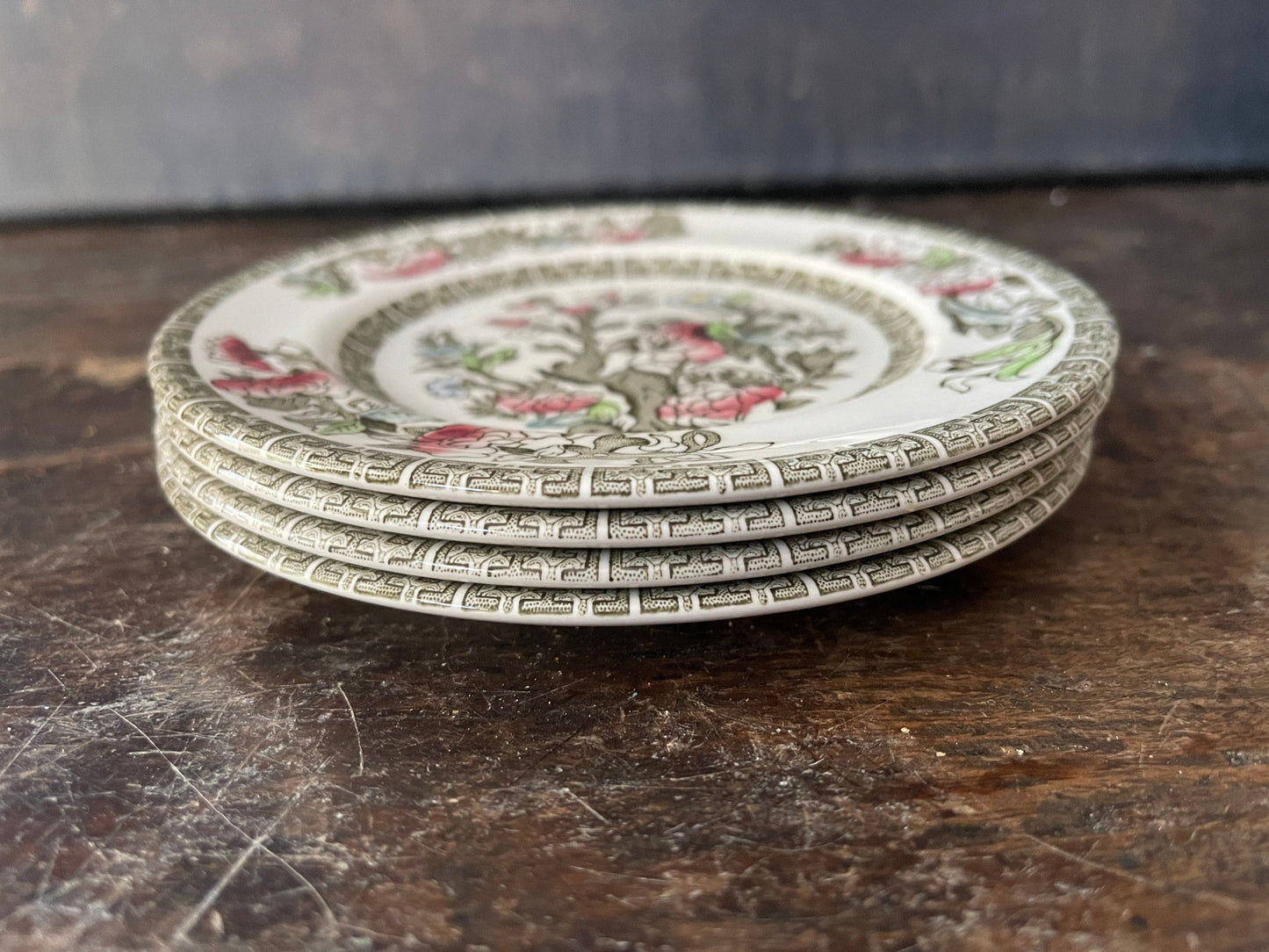 Set of Four (4) Johnson Brothers Indian Tree Bread Plates