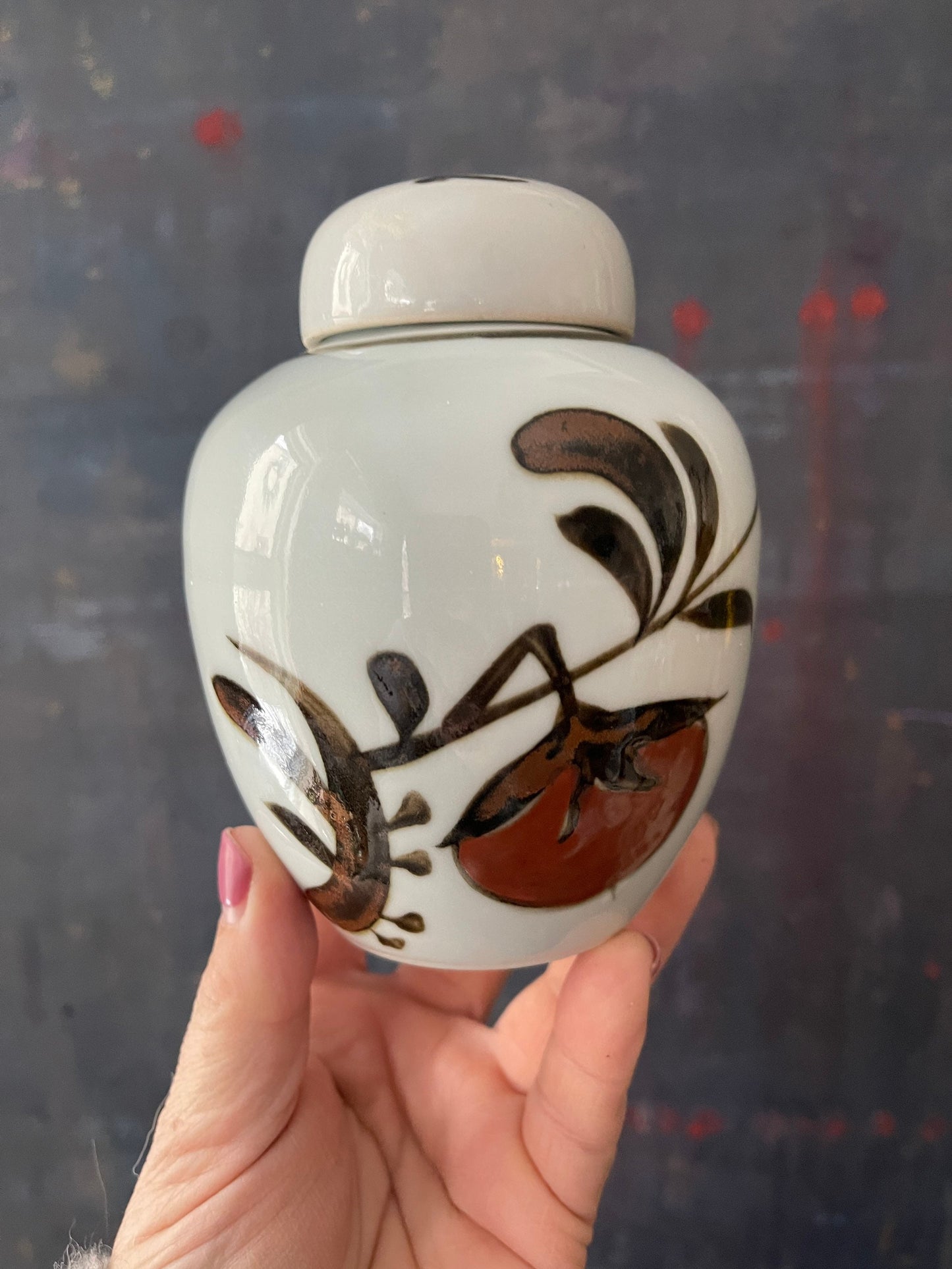 Vintage Japanese Ceramic Small Ginger Jar