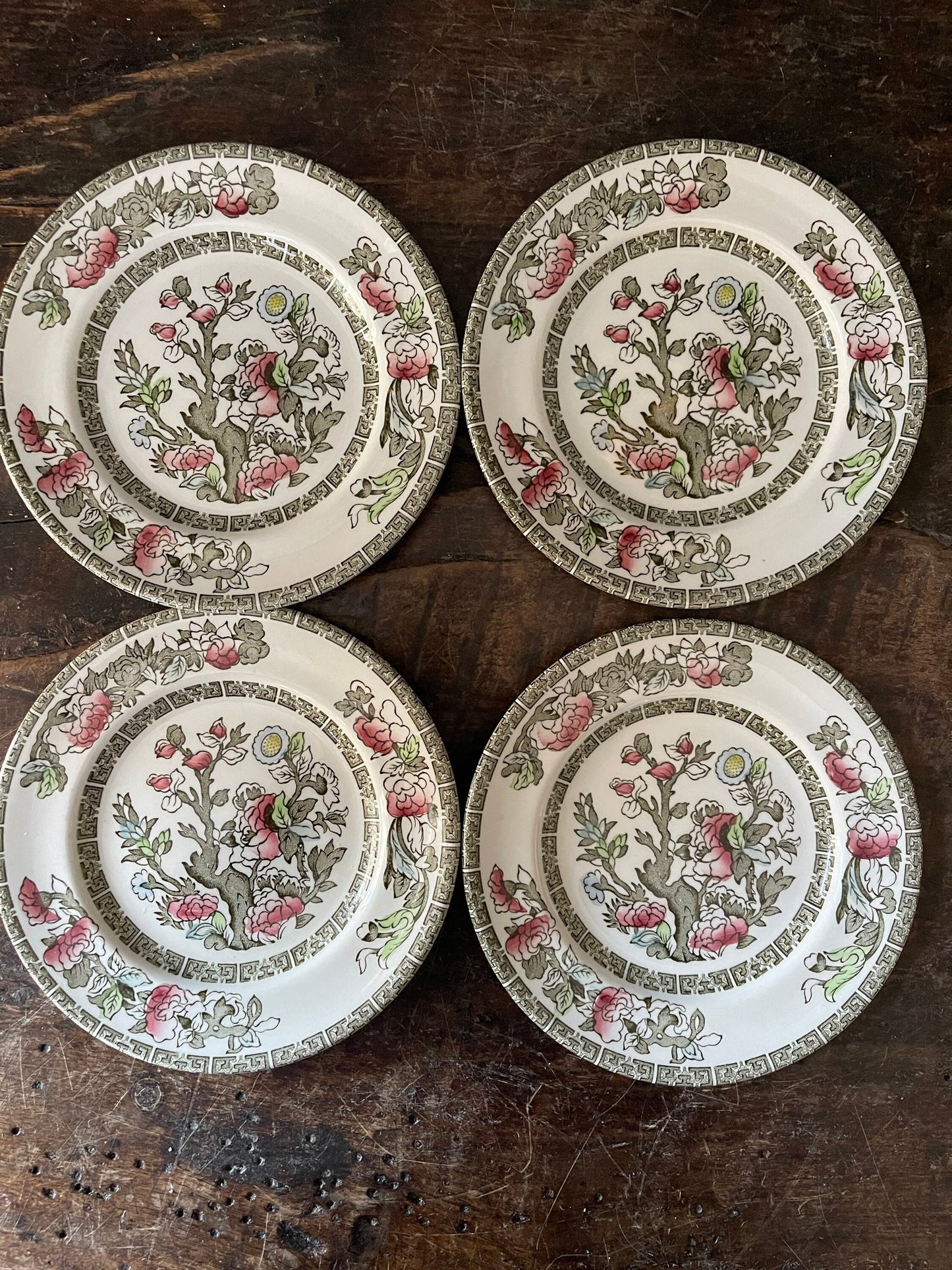 Set of Four (4) Johnson Brothers Indian Tree Bread Plates